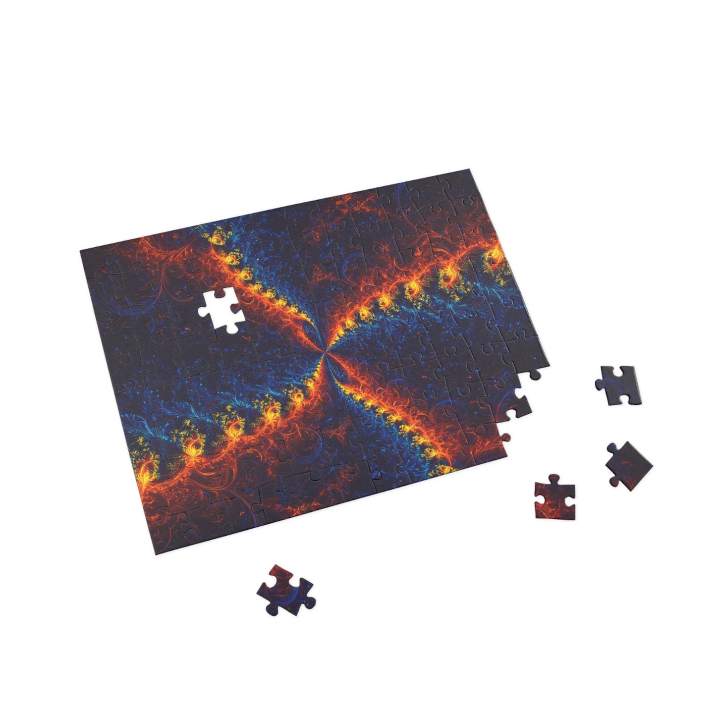 Vibrant Fractal Puzzle - 96, 252, 500, 1000-Piece Options - Perfect for Family Game Night and Gift Giving