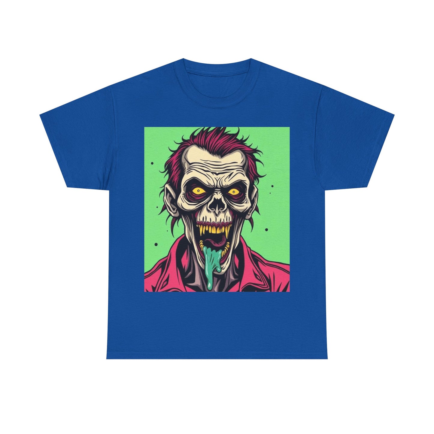 UK - Zombie Graphic Unisex Heavy Cotton Tee - Perfect for Halloween and Horror Lovers