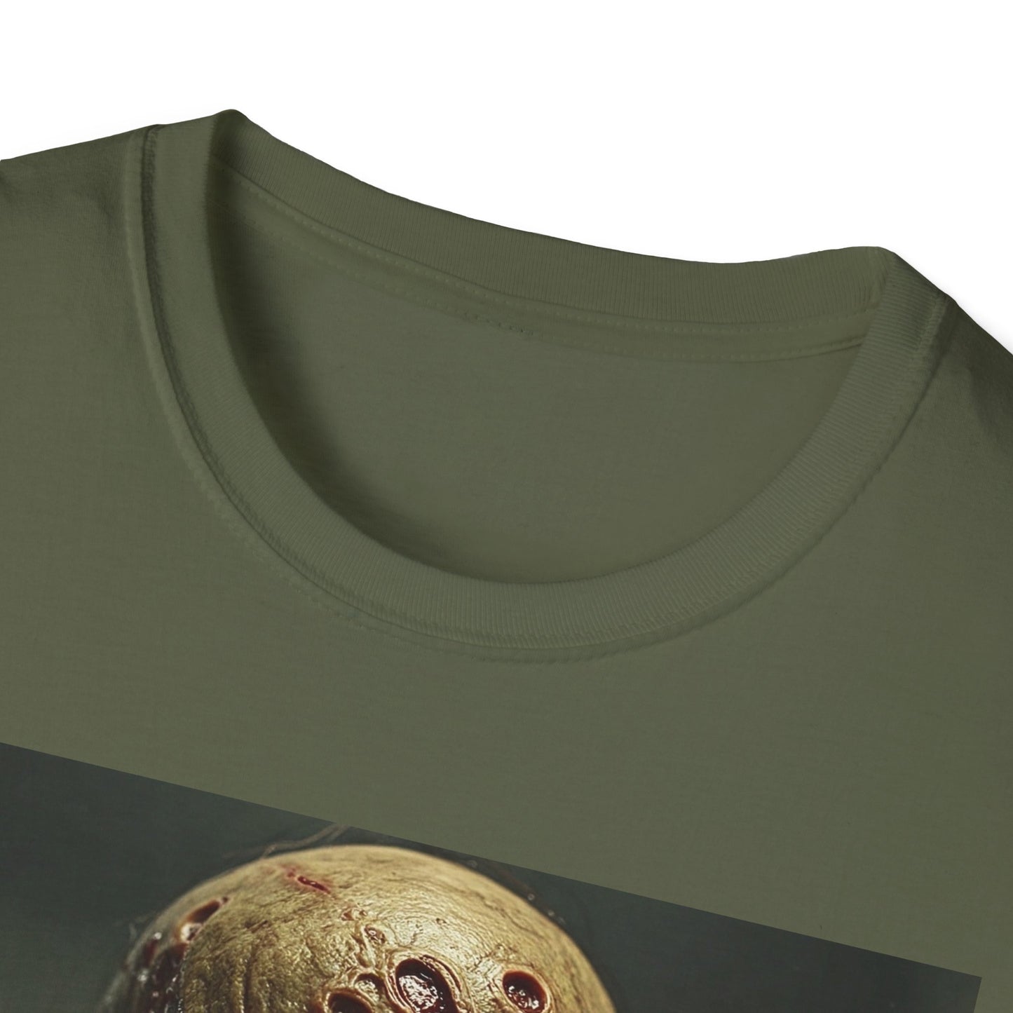 Unisex Softstyle T-Shirt - Creepy Skull Design - Perfect for Halloween or Casual Wear