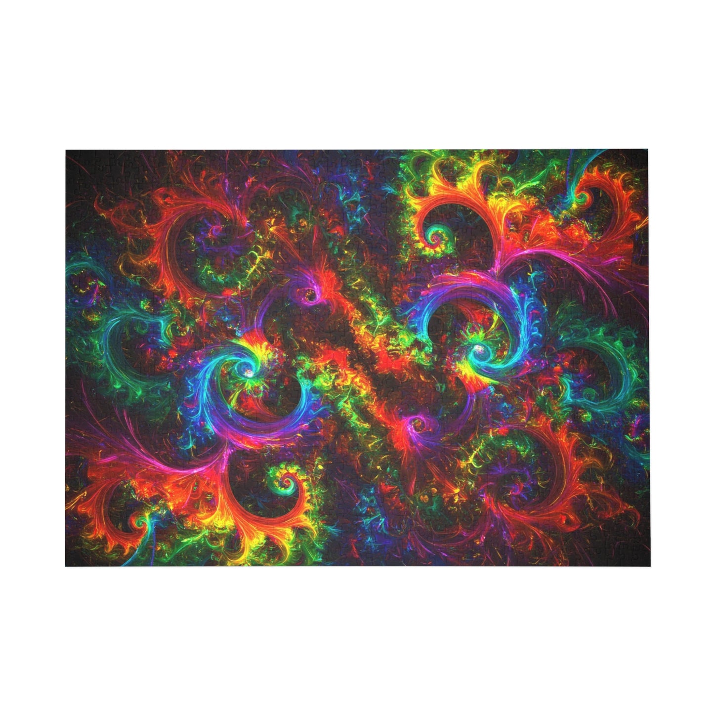 Vibrant Abstract Swirl Puzzle - 500-Piece Jigsaw for Relaxation and Fun