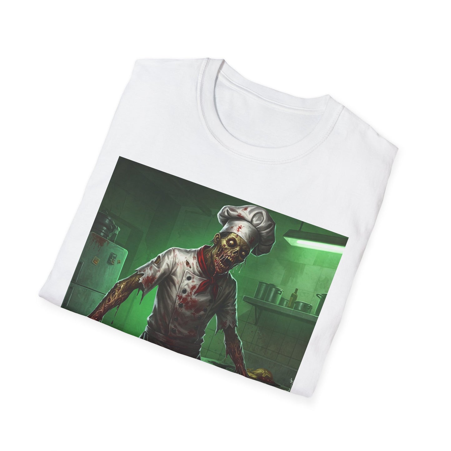 Zombie Chef Unisex Softstyle T-Shirt - Perfect for Halloween and Horror Fans