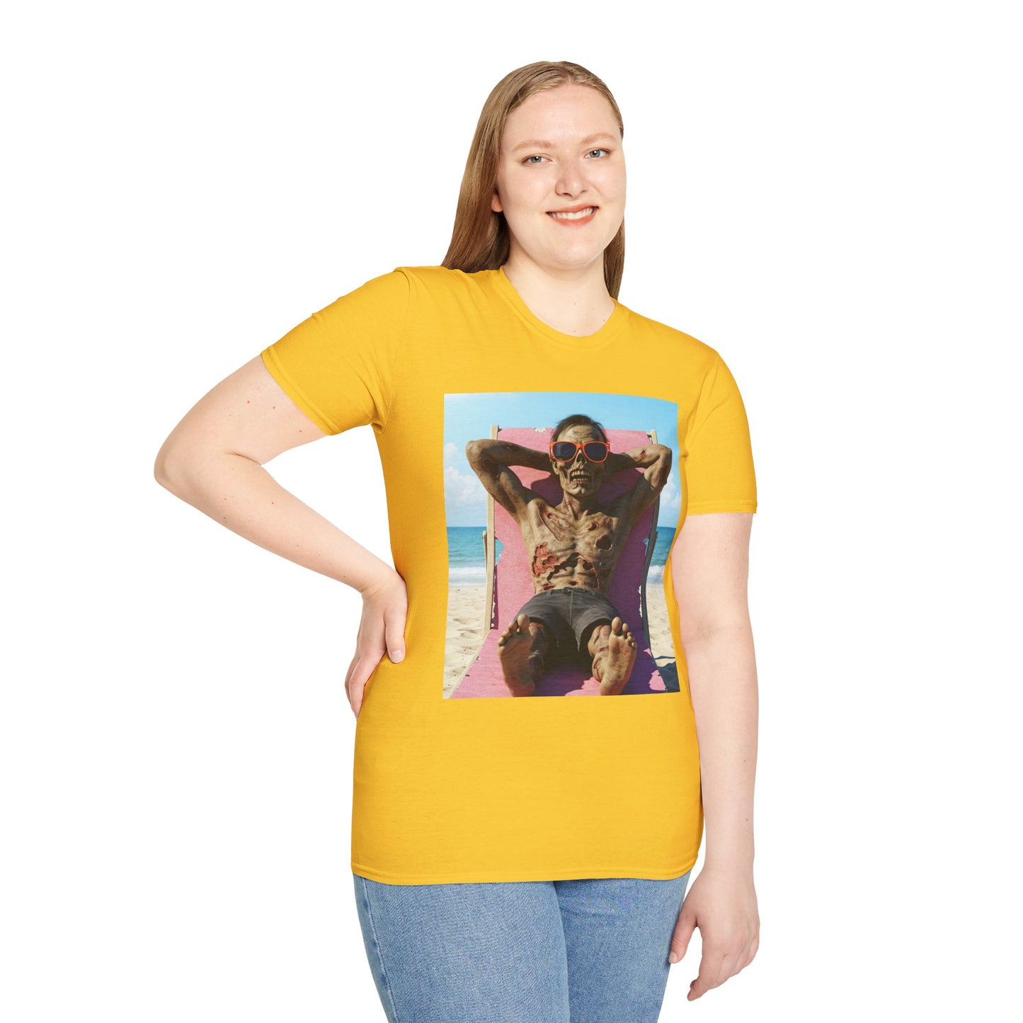 Beach Vibes Skeleton Unisex T-Shirt - Cool Summer Graphic Tee