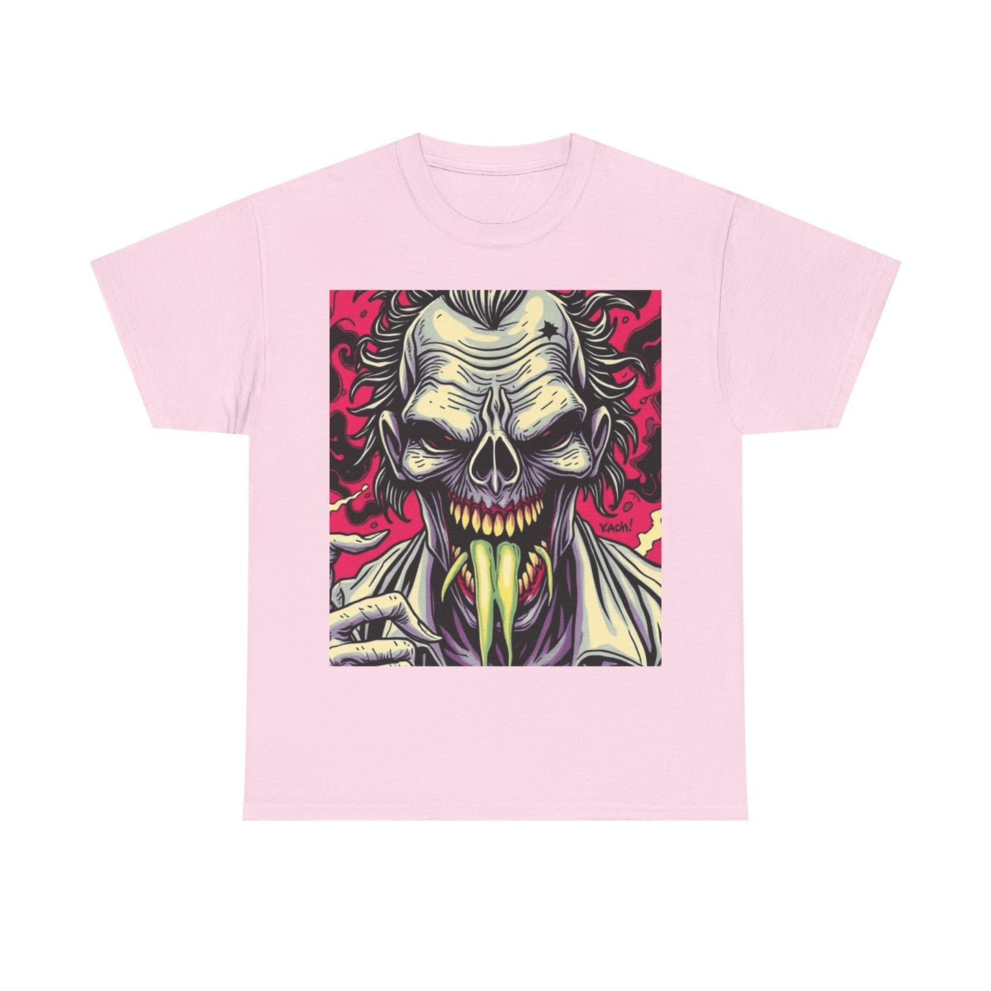 UK - Graphic Horror T-Shirt - Unisex Heavy Cotton Tee with Skull Design