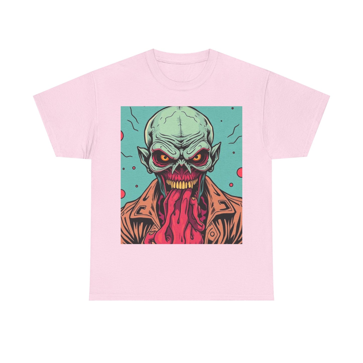 UK - Unisex Heavy Cotton Tee - Retro Zombie Graphic Tee
