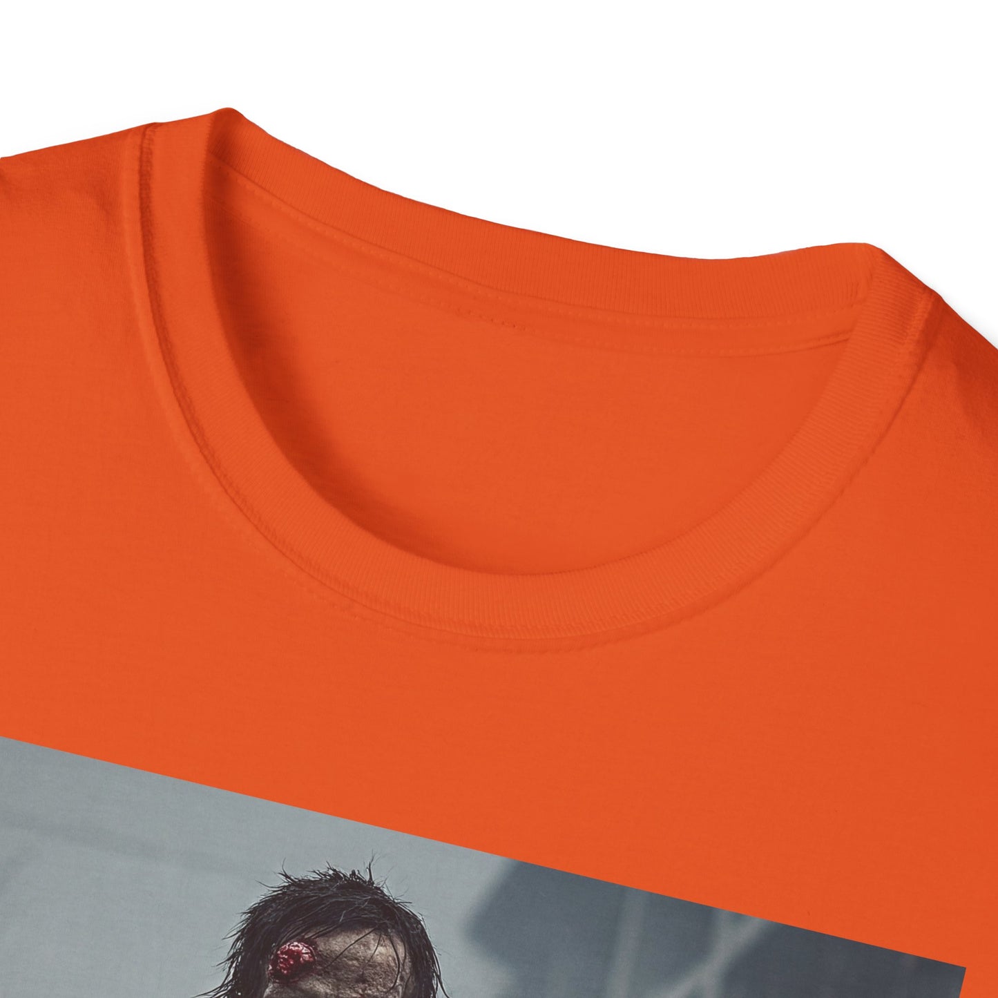 Apocalyptic Portrait Tee, bold, decaying zombie graphic