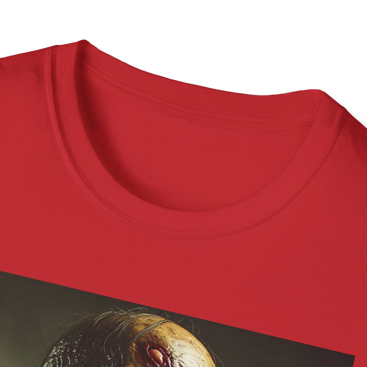 Apocalyptic Portrait Tee, bold, decaying zombie graphic