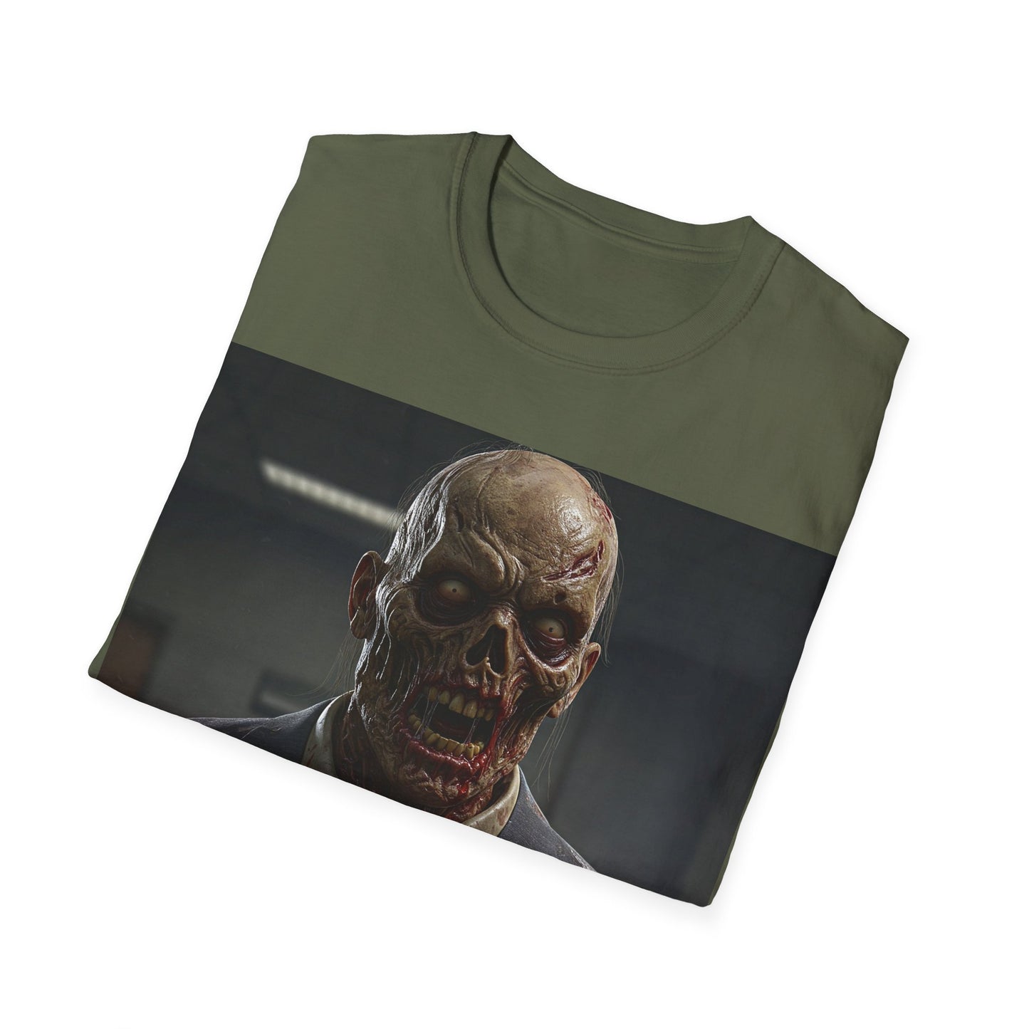UK - Creepy Zombie Businessman Unisex Softstyle T-Shirt