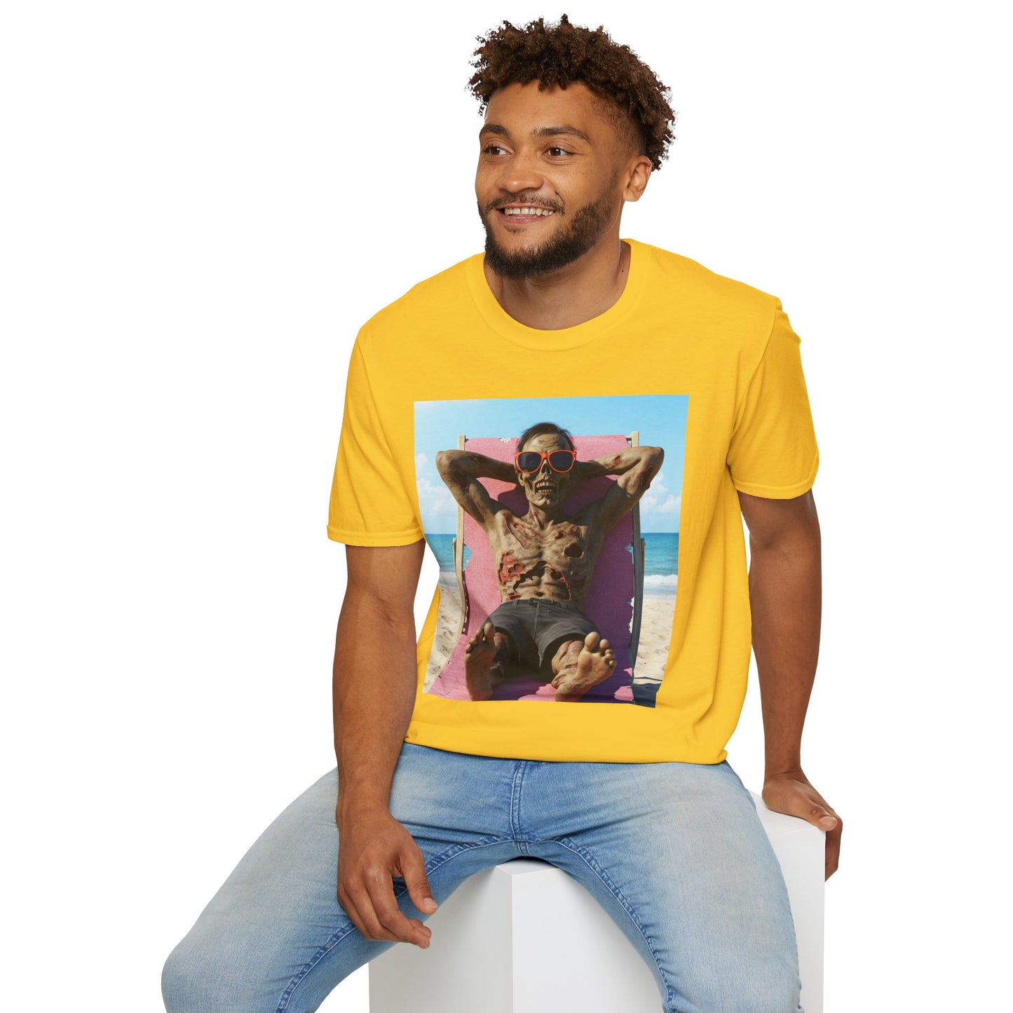 Beach Vibes Skeleton Unisex T-Shirt - Cool Summer Graphic Tee