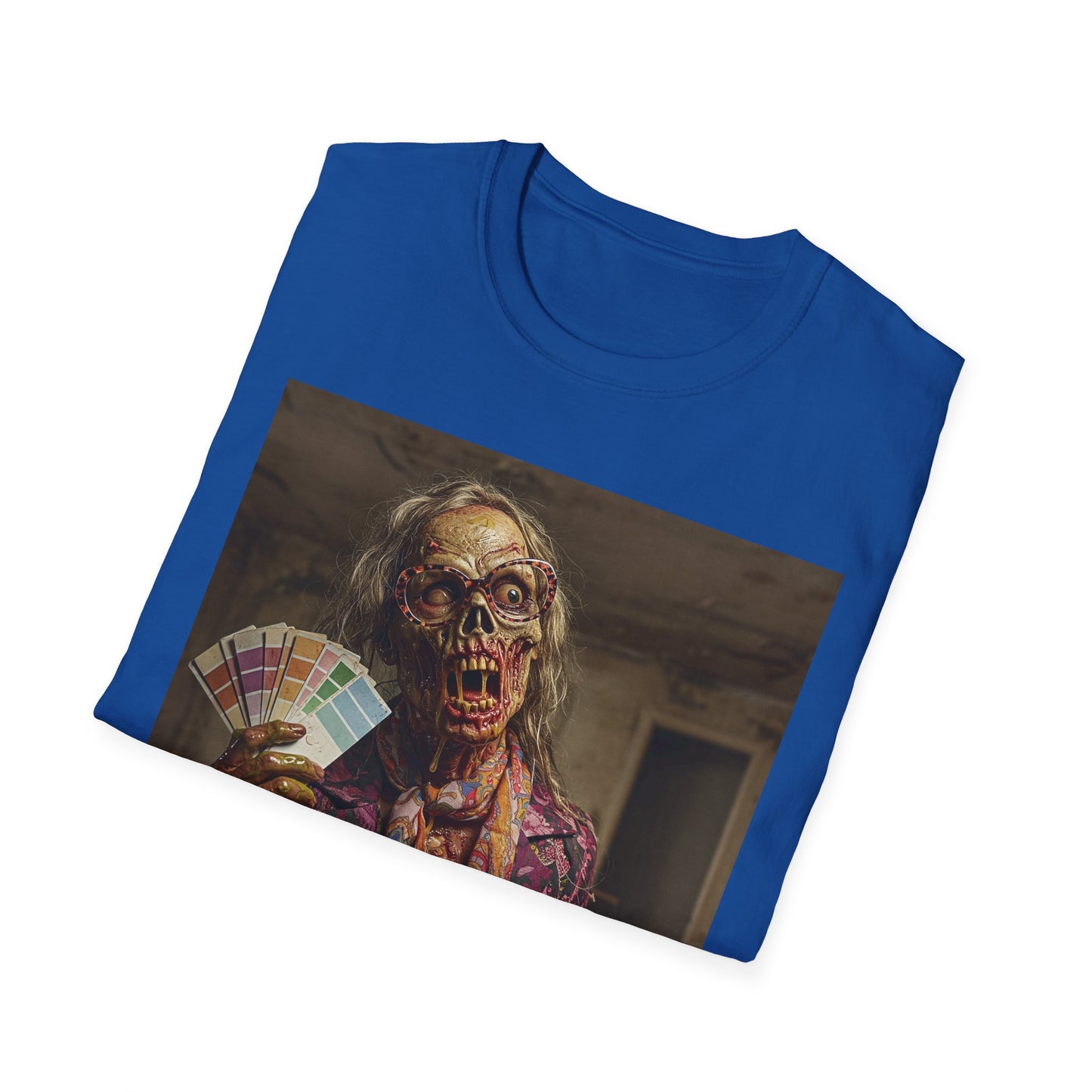 Unisex Softstyle T-Shirt – Retro Skeleton Poker Night Tee