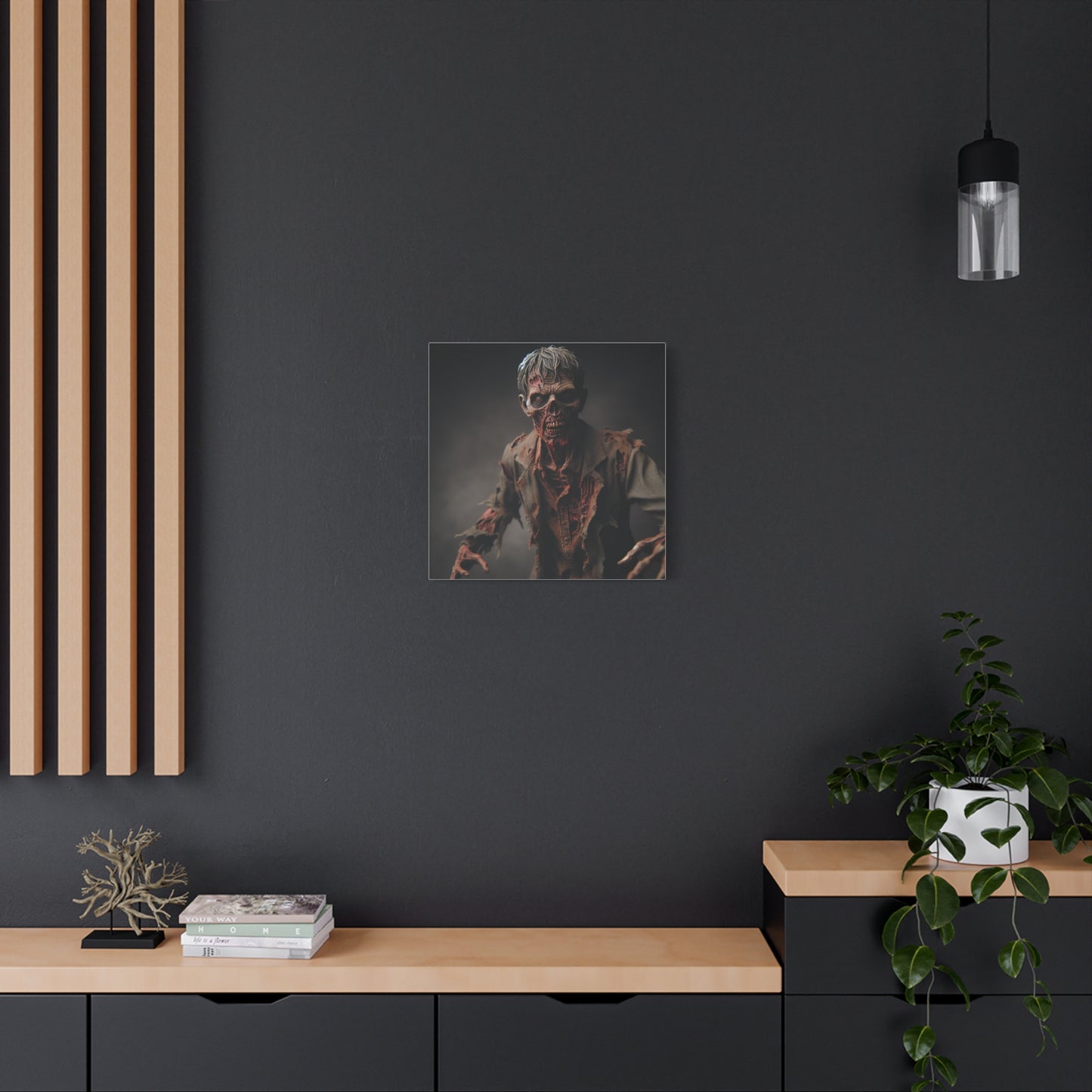 Zombie Art Canvas - Horror Wall Decor for Halloween