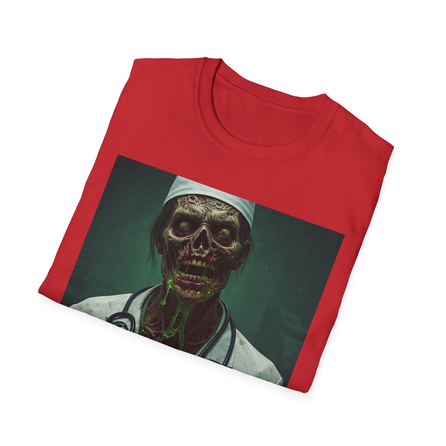 Zombie Doctor Unisex Softstyle T-Shirt - Perfect for Halloween and Horror Fans