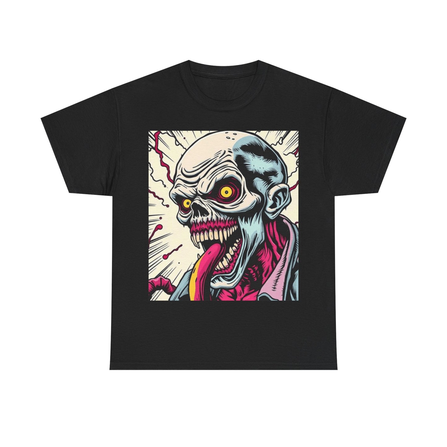 UK - Zombie Graphic Tee - Unisex Heavy Cotton T-Shirt for Halloween and Horror Fans
