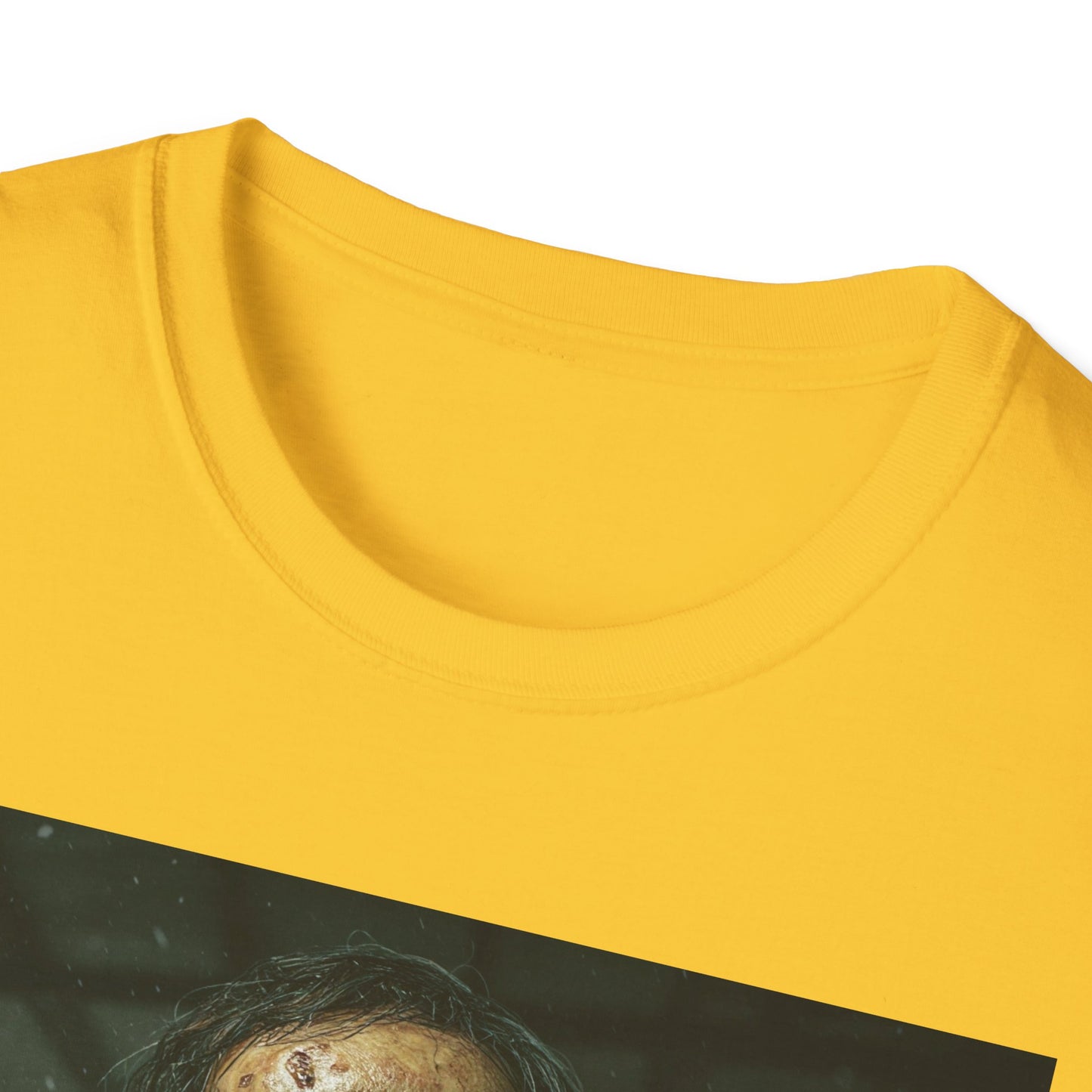 Apocalyptic Portrait Tee, bold, decaying zombie graphic