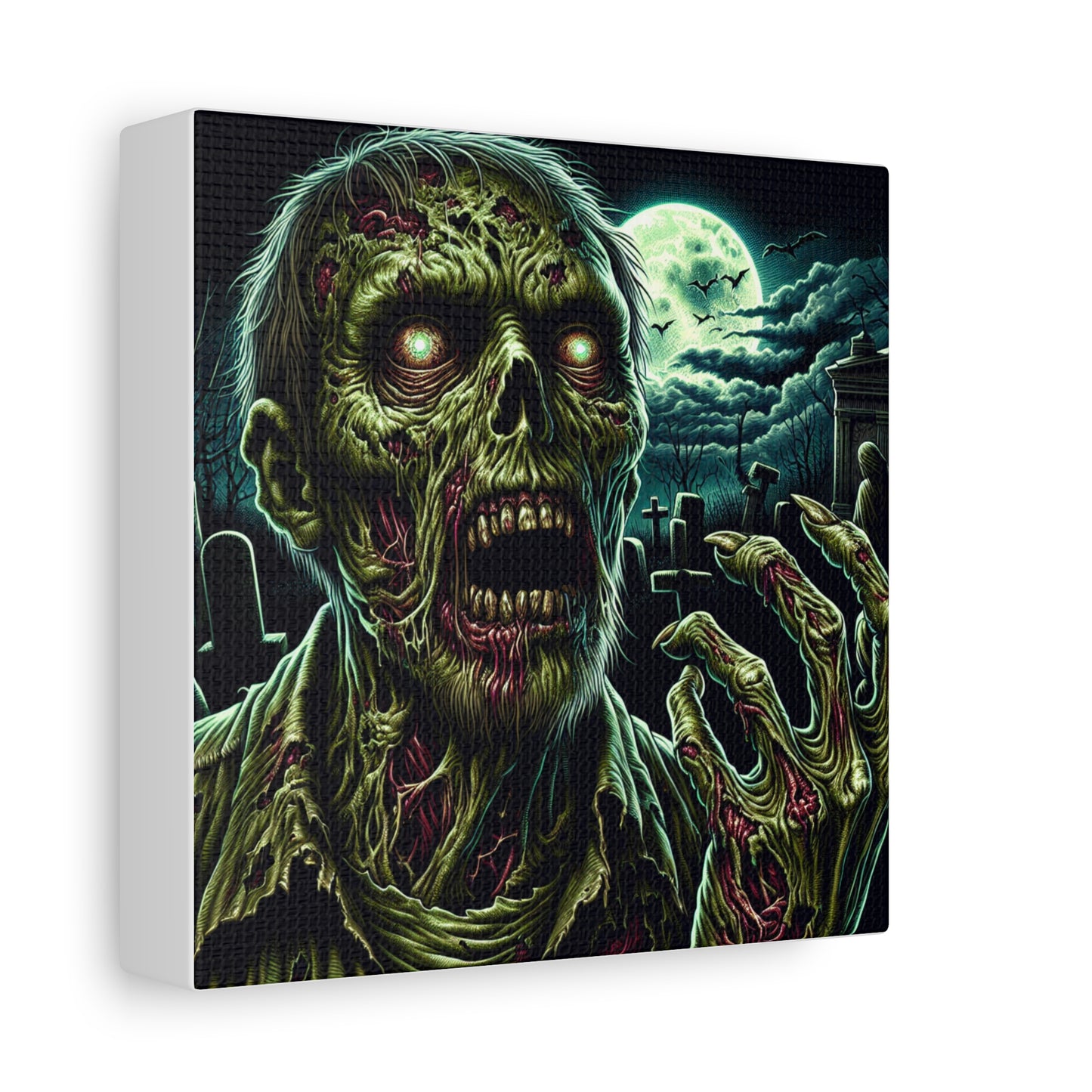 Zombie-Themed Stretched Canvas Art