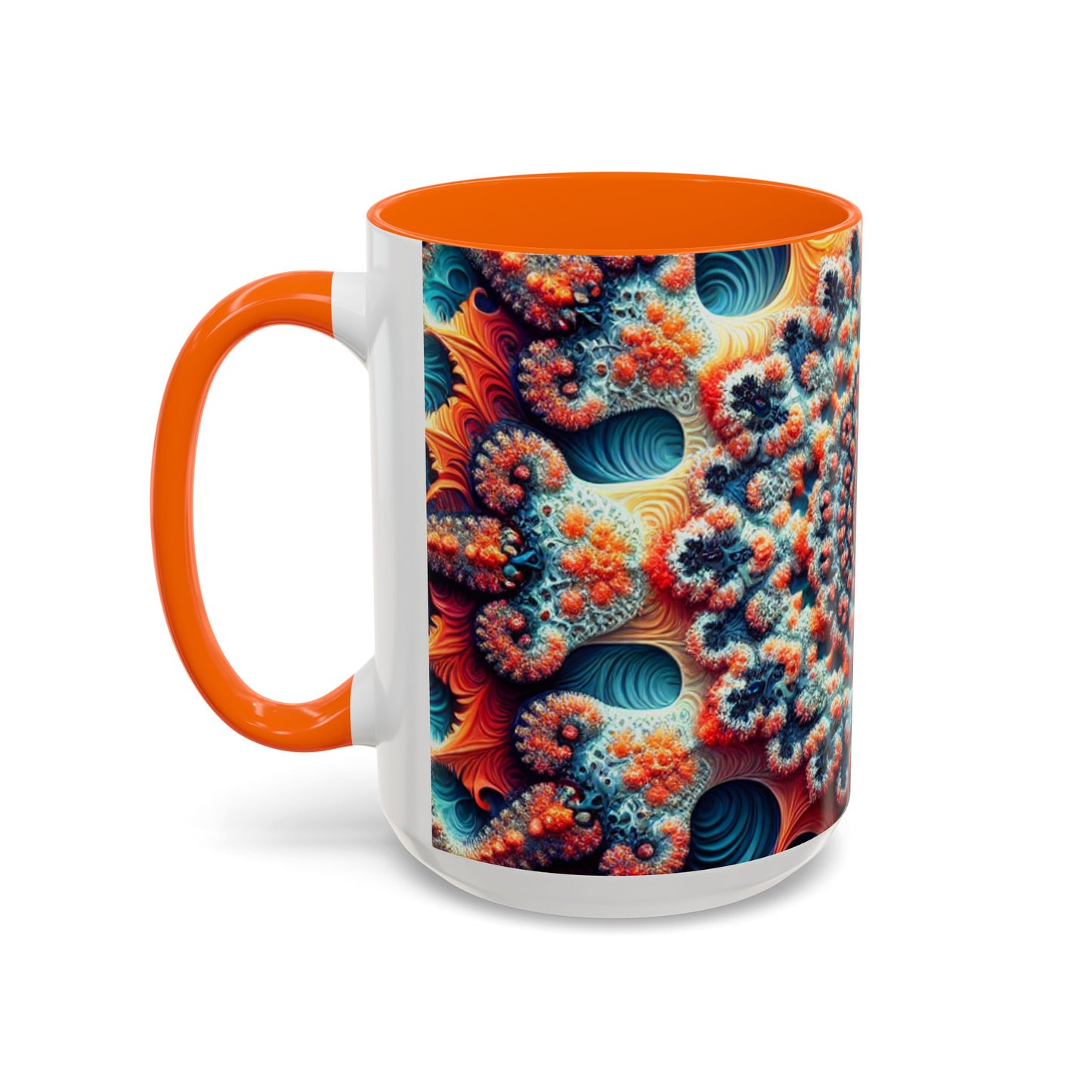 Vibrant Kaleidoscope Accent Coffee Mug - 11oz & 15oz