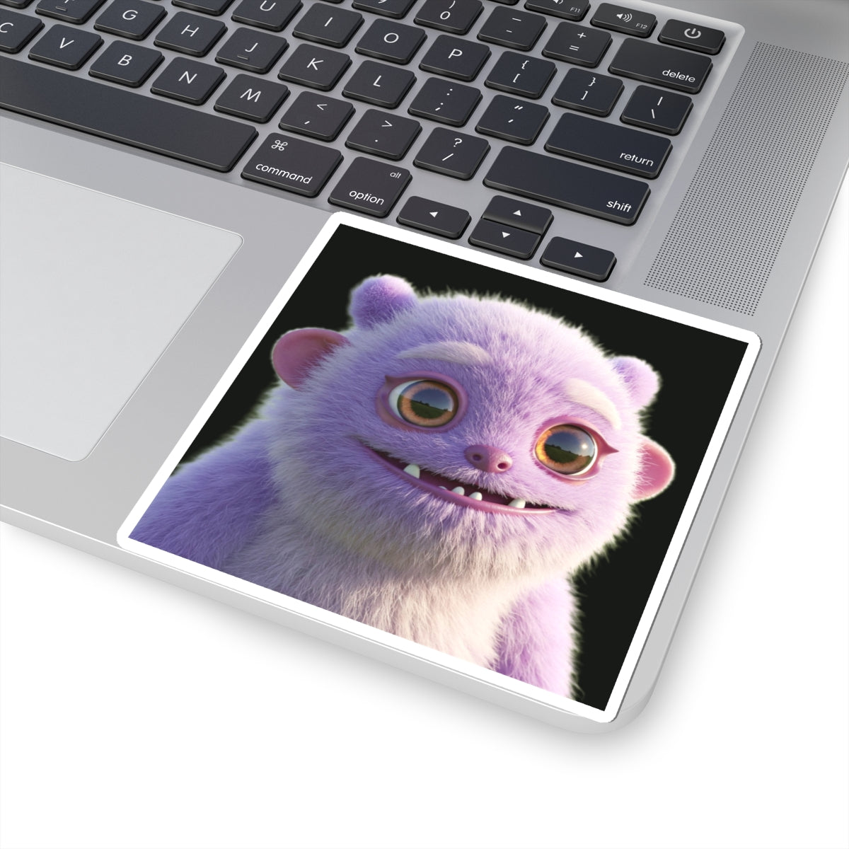 Whimsical Monster Kiss-Cut Stickers - Cute Character for Laptops, Notebooks & Gifts
