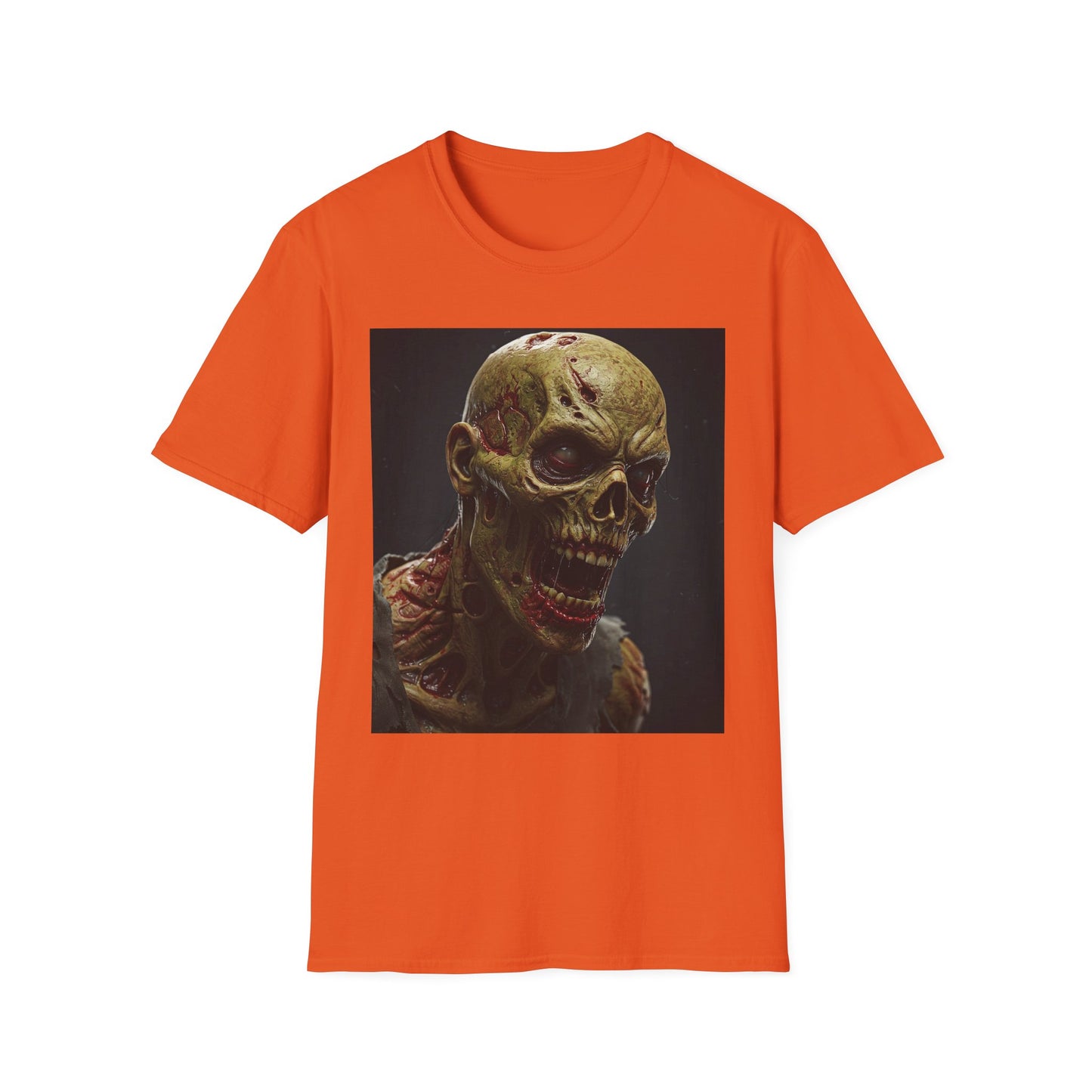 Apocalyptic Portrait Tee, bold, decaying zombie graphic