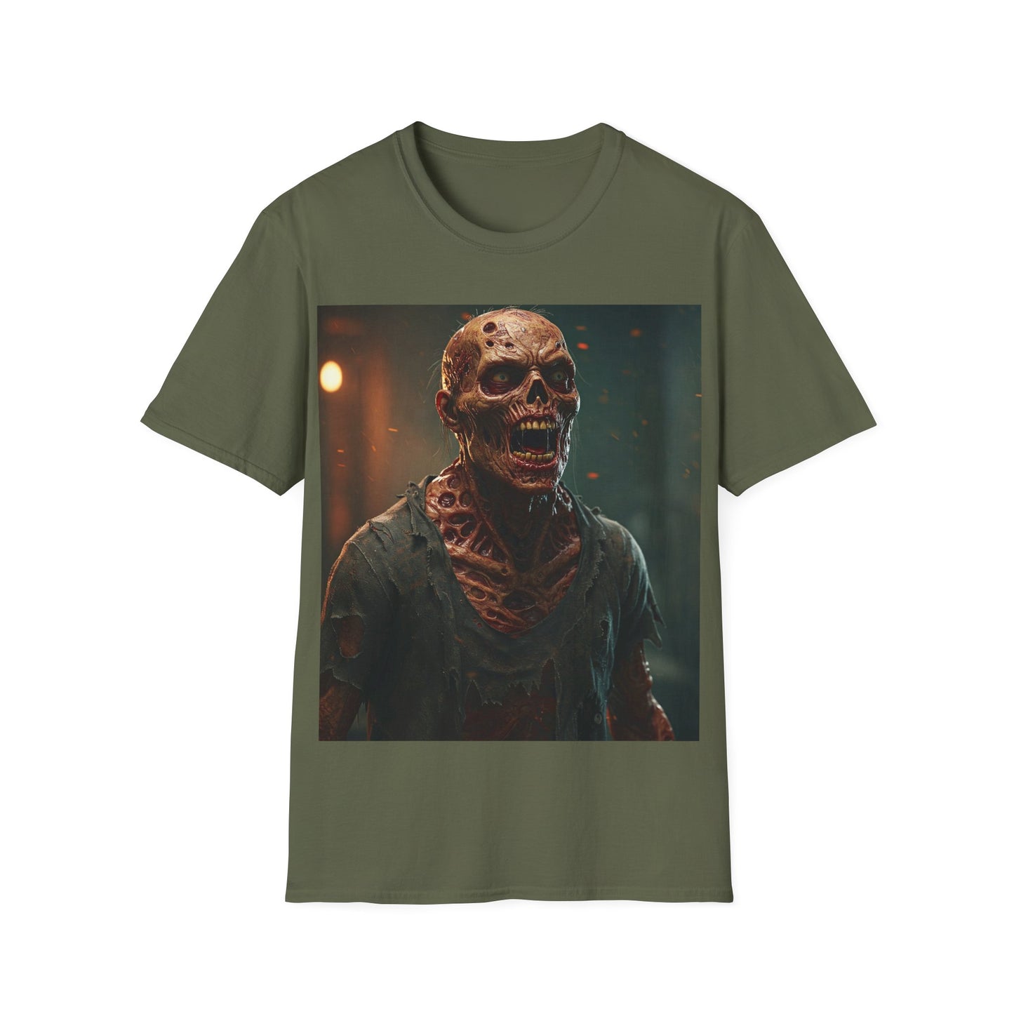UK - Creepy Skull Apocalyptic Portrait Tee, bold, decaying zombie graphic