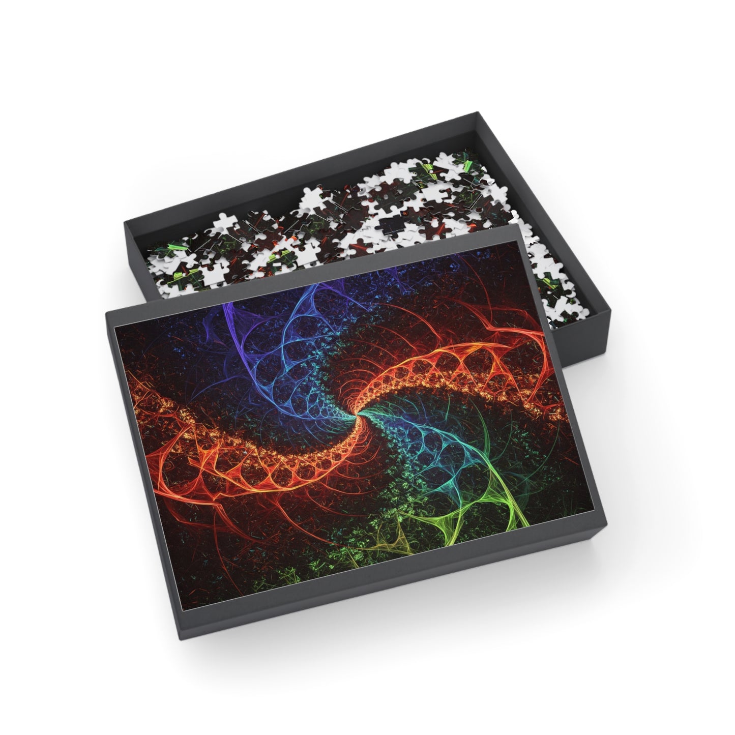 Colorful Fractal Puzzle - 96, 252, 500, 1000-Piece for Mindful Relaxation & Family Fun