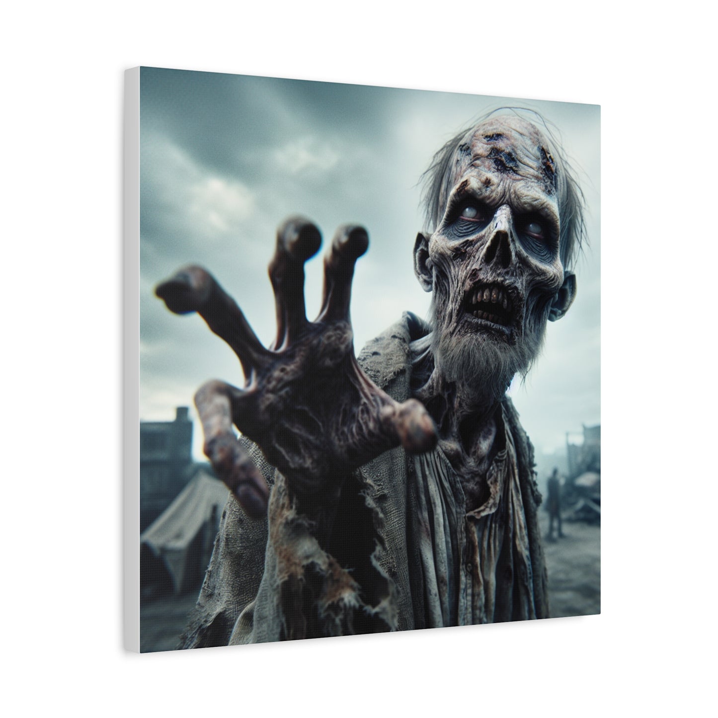 Zombie Hand Wall Art - Matte Stretched Canvas for Halloween Decor