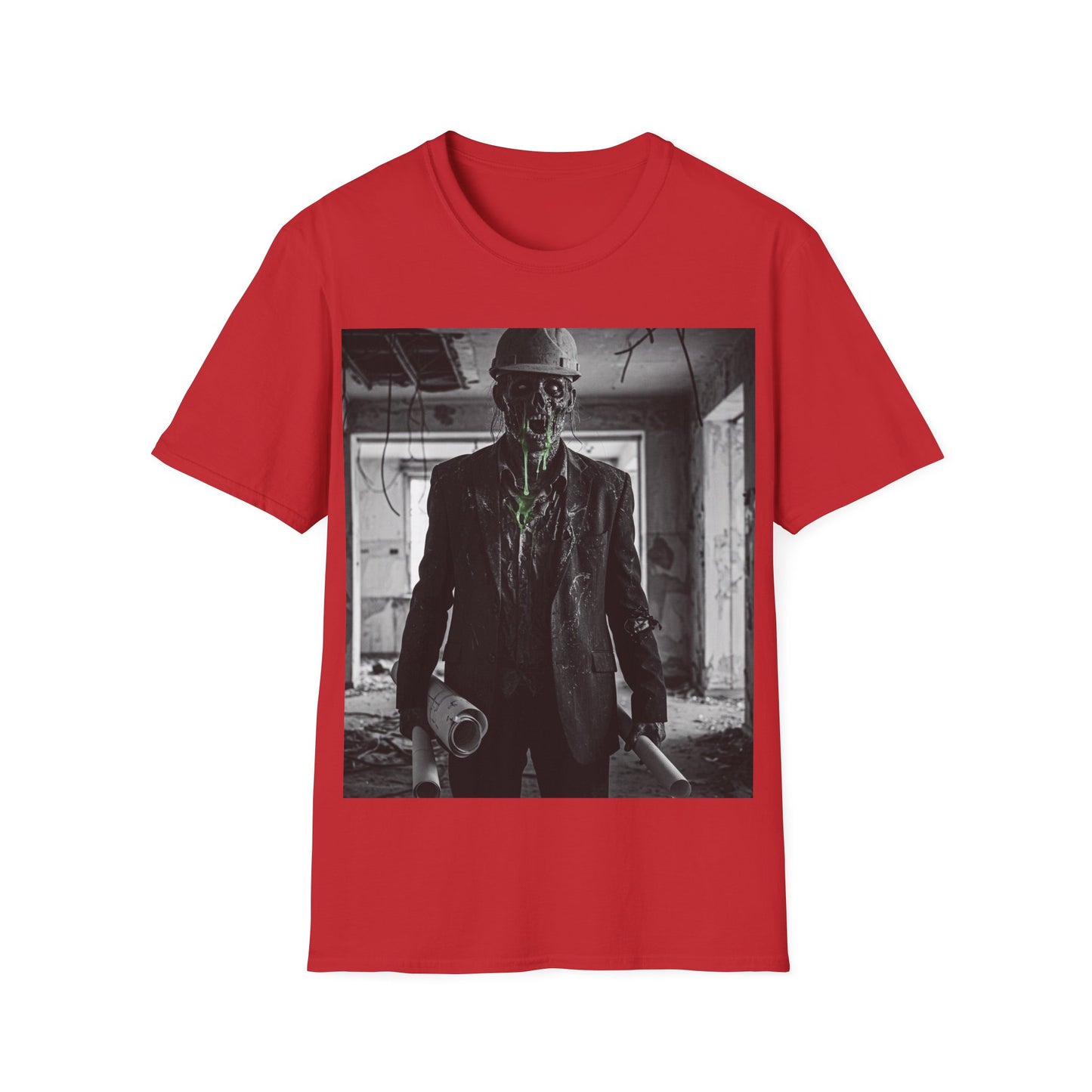 UK - Unisex Softstyle T-Shirt with Creepy Monster Design - Perfect for Halloween and Horror Fans