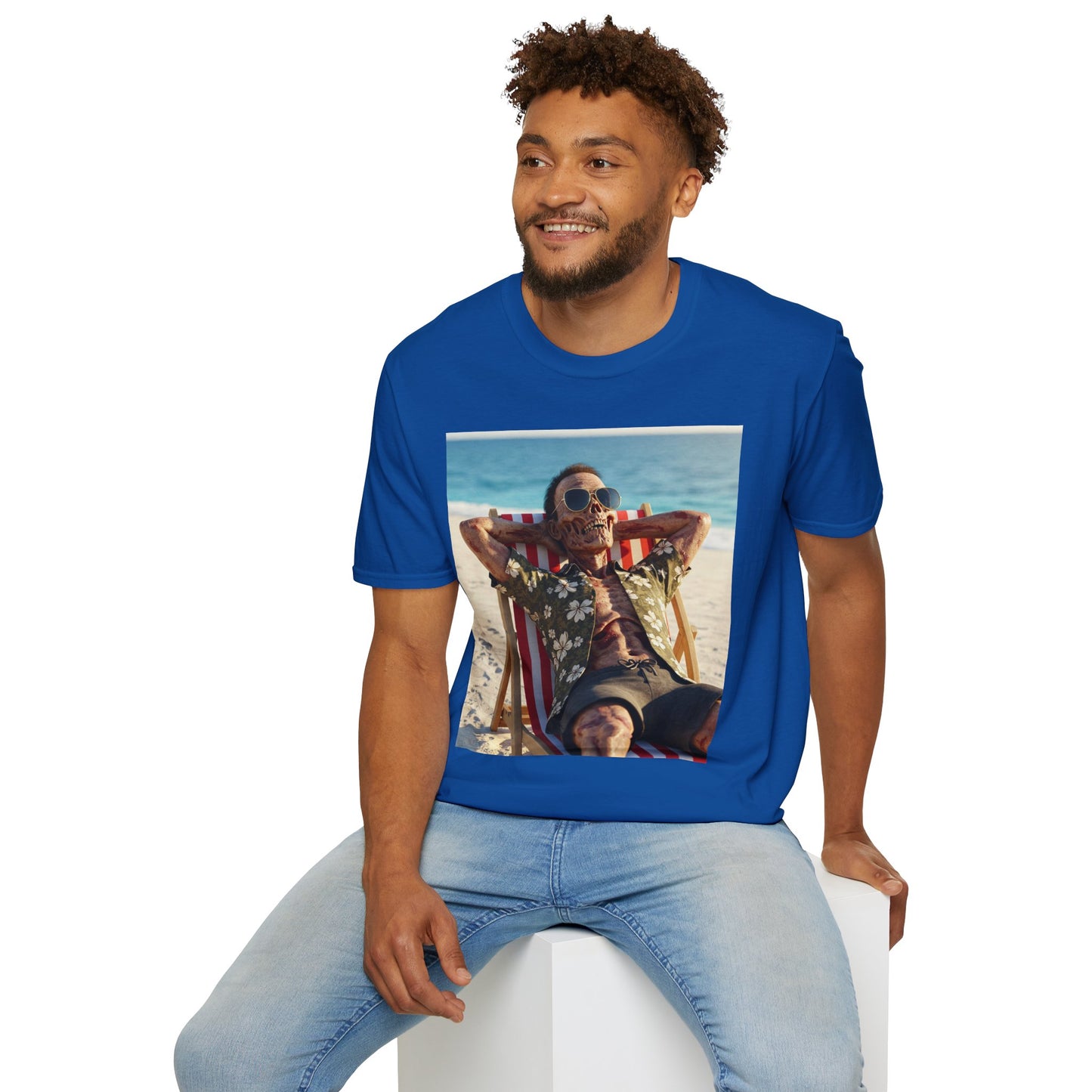Chill Vibes Unisex Softstyle T-Shirt - Beach Relaxation Design