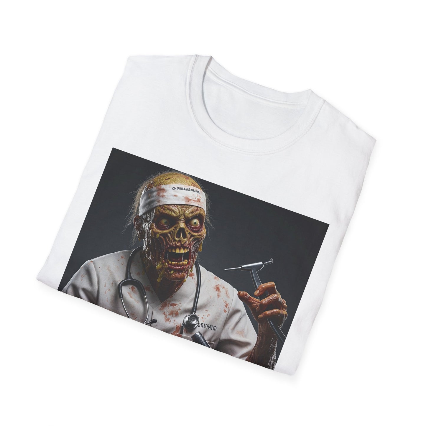 Zombie Doctor Unisex Softstyle T-Shirt - Perfect for Halloween & Horror Fans
