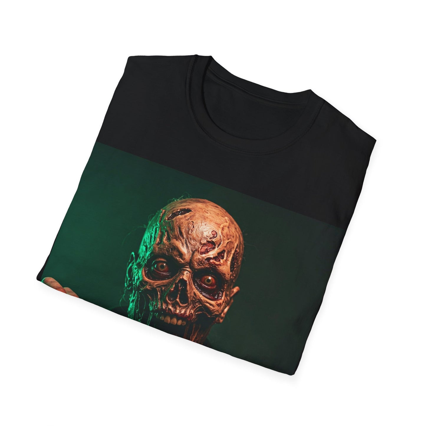 UK - Horror-Themed Apocalyptic Portrait Tee, bold, decaying zombie graphic