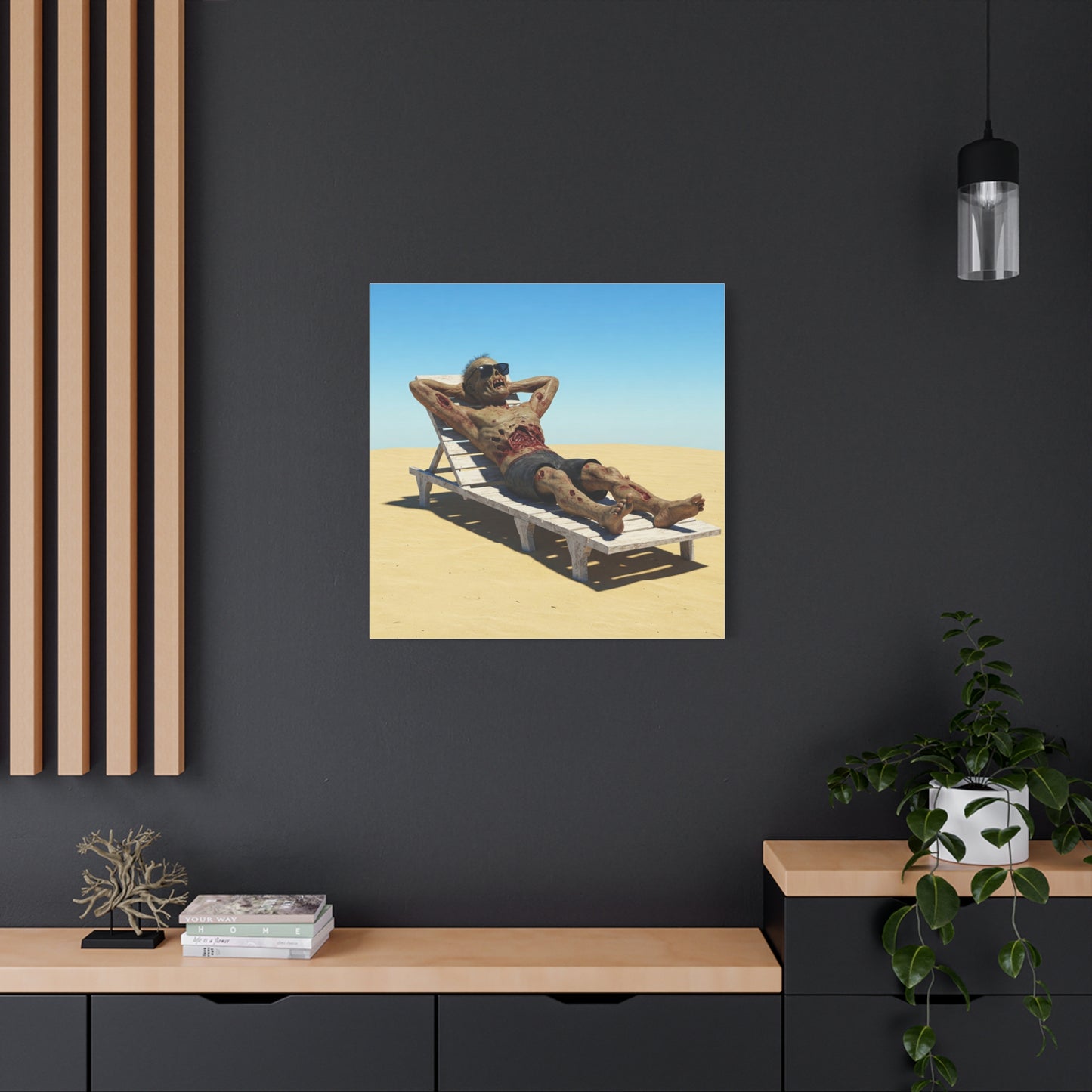 Zombie Beach Bум canvas art - Perfect for Halloween decor and unique gifts