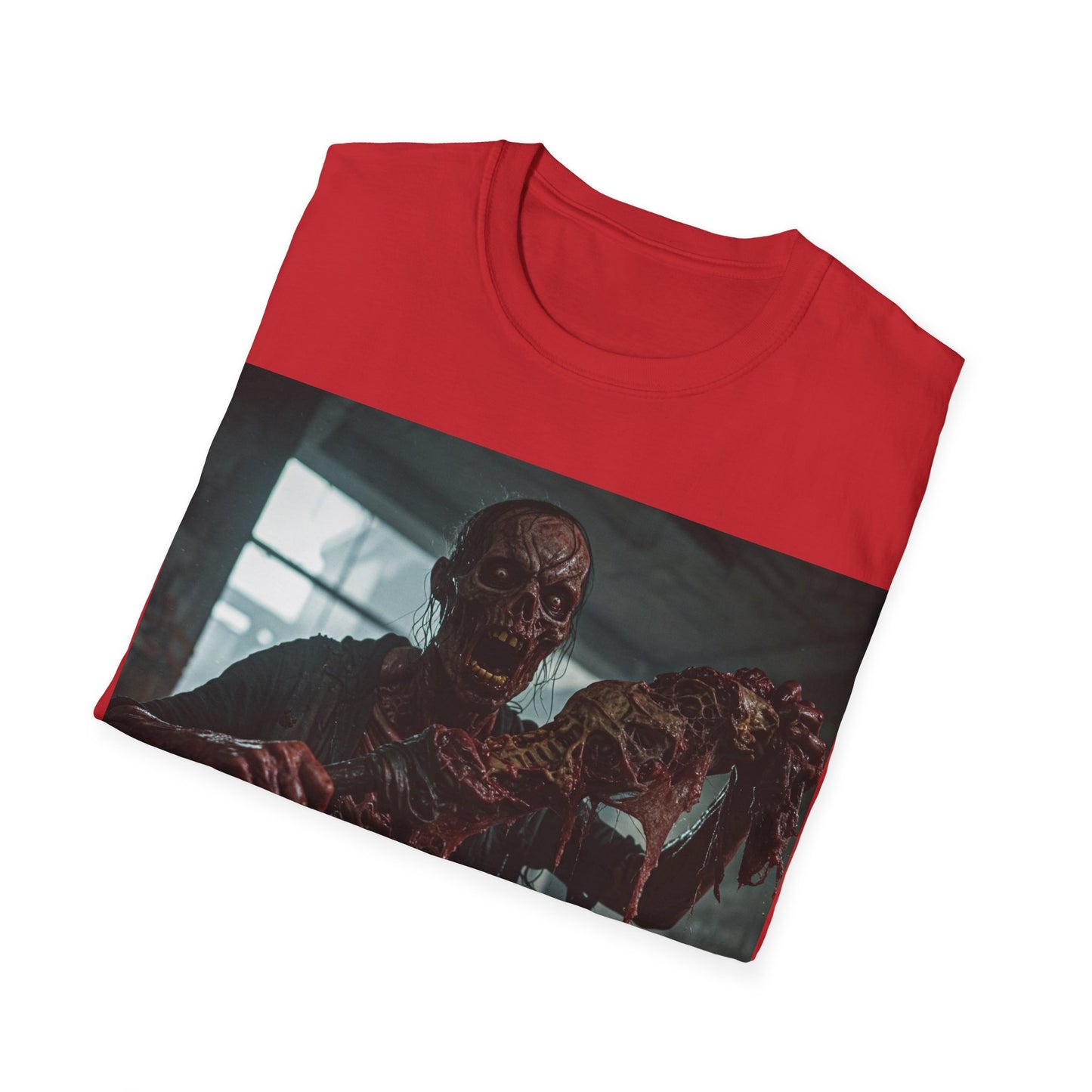UK - Creepy Zombie Graphic Unisex T-Shirt - Perfect for Halloween & Horror Fans