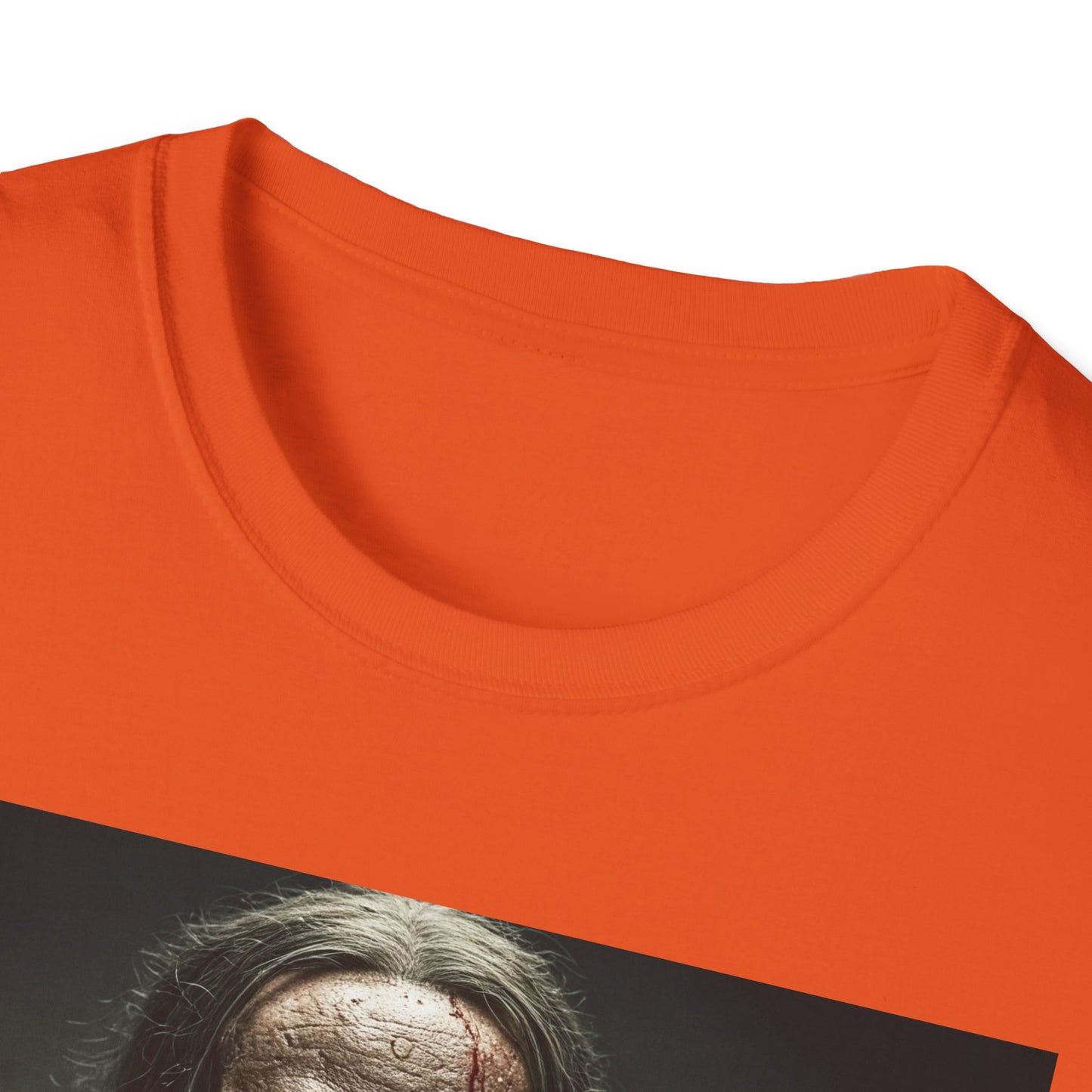 Apocalyptic Portrait Tee, bold, decaying zombie graphic