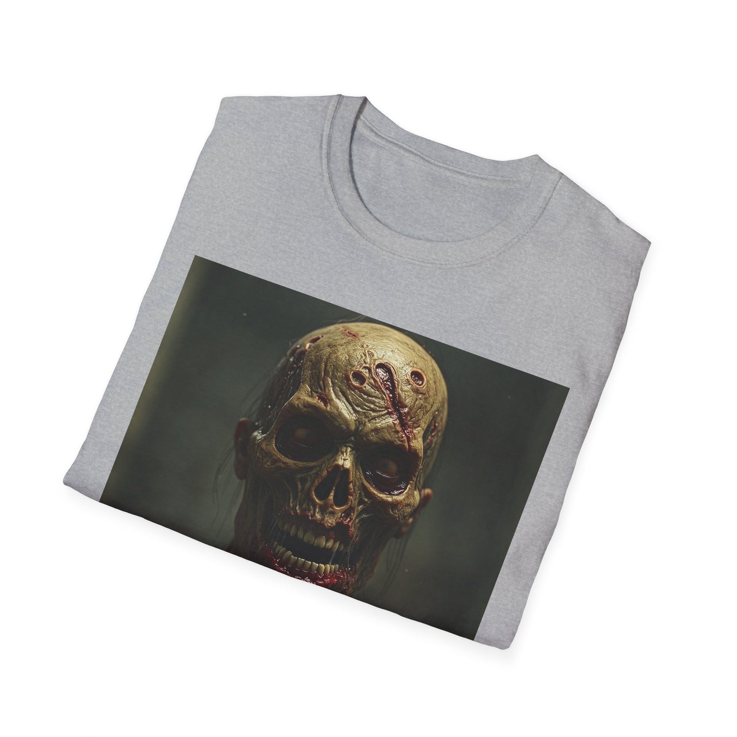 Unisex Softstyle T-Shirt - Creepy Skull Design - Perfect for Halloween or Casual Wear