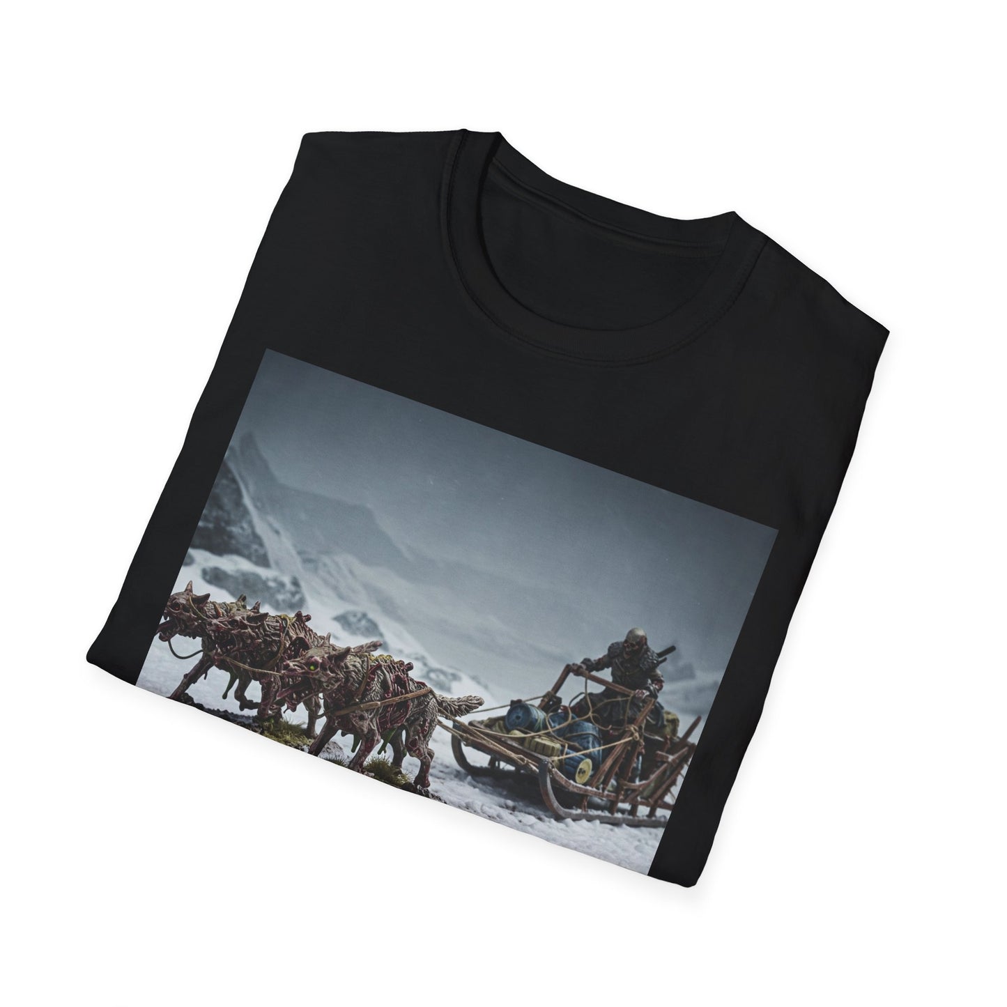 Adventure Awaits Unisex Softstyle T-Shirt - Mountain Trekking Design