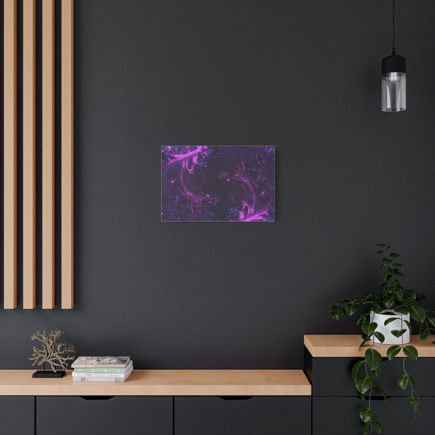 Abstract Purple Fractal Canvas Print - Artistic Wall Décor