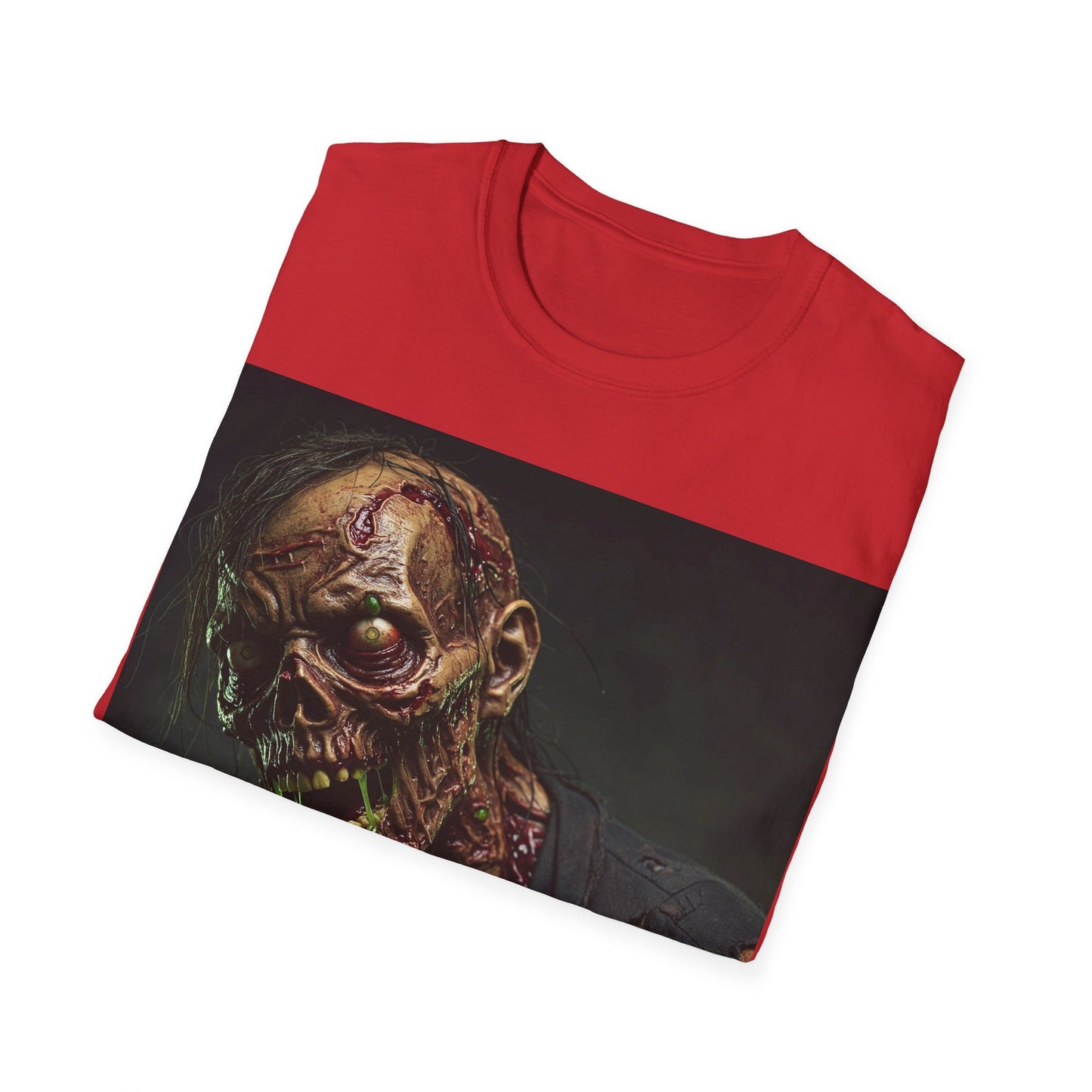 UK - Unisex Softstyle Horror Zombie T-Shirt - Perfect for Halloween and Horror Fans