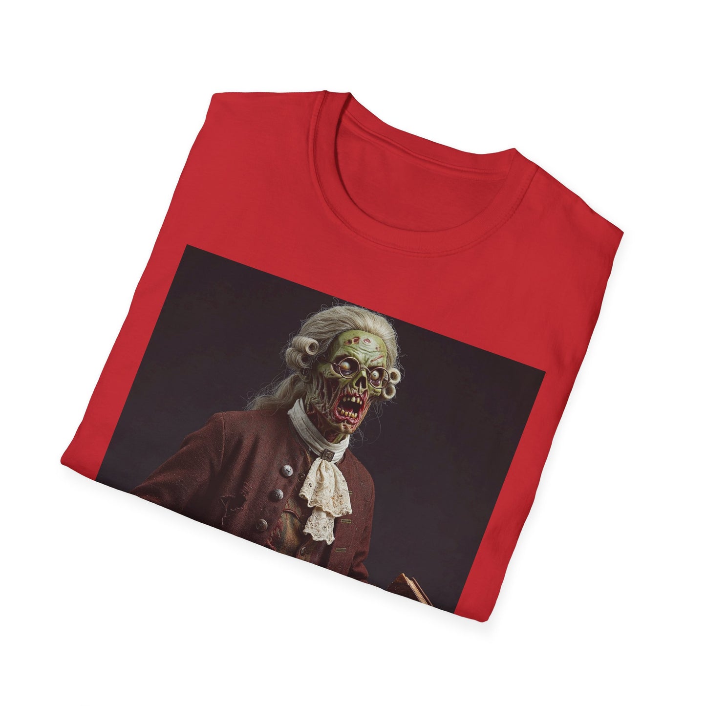 Creepy Zombie Portrait Unisex Softstyle T-Shirt - Perfect for Halloween