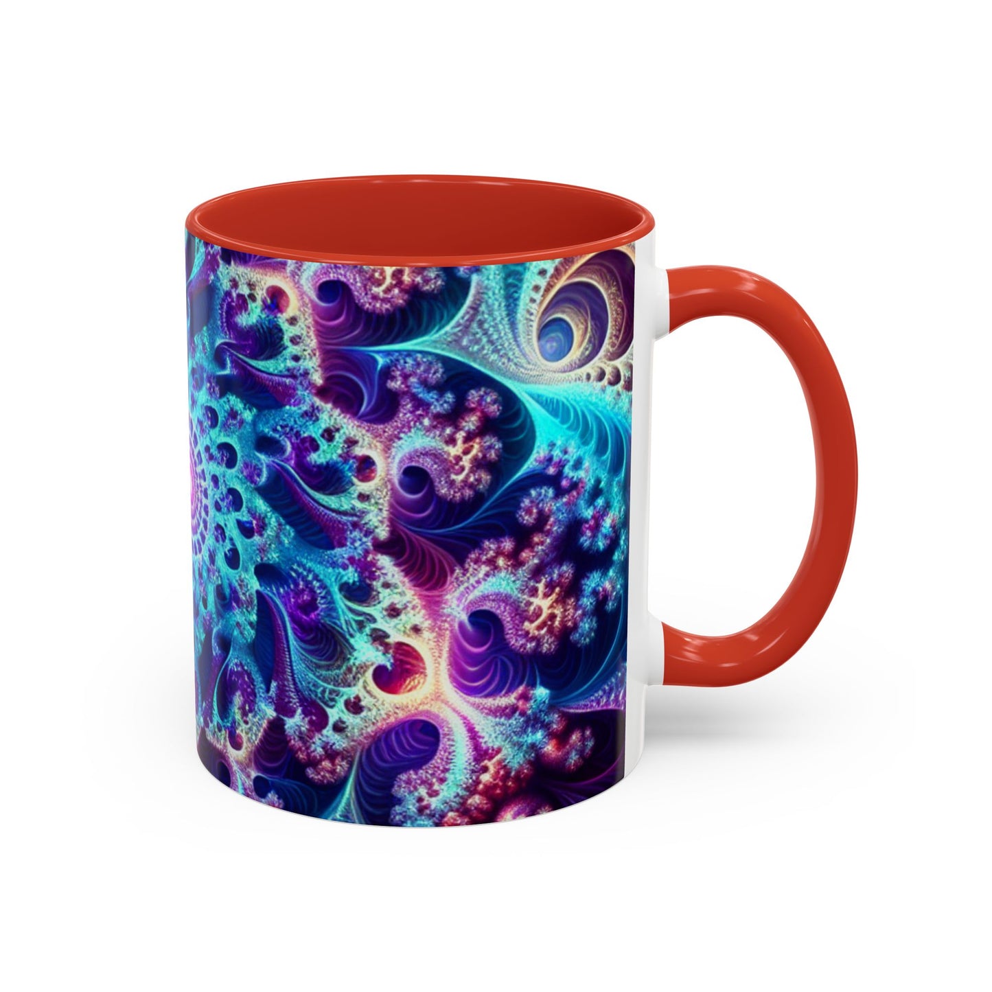 Colorful Spiral Accent Coffee Mug - 11 & 15oz