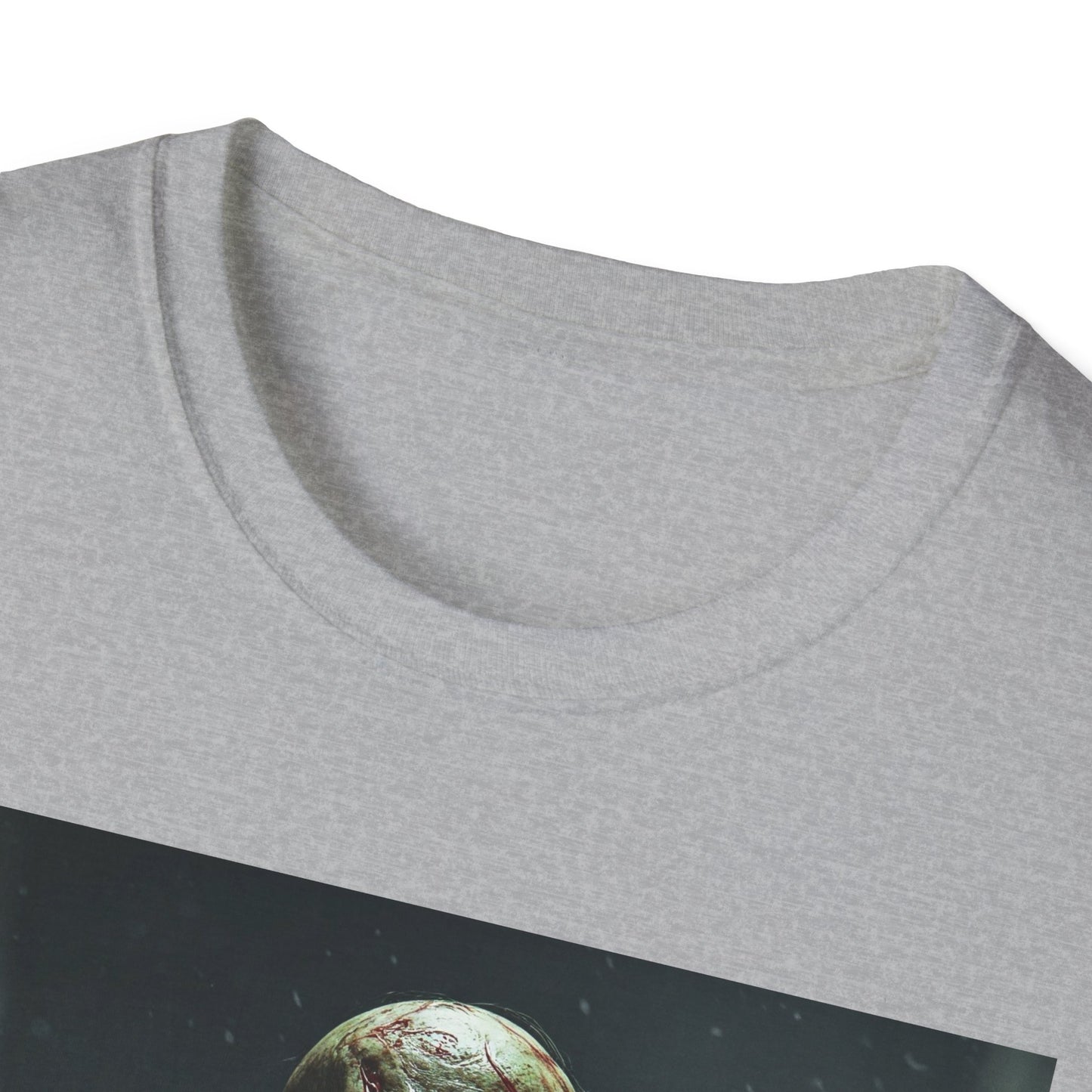 Apocalyptic Portrait Tee, bold, decaying zombie graphic