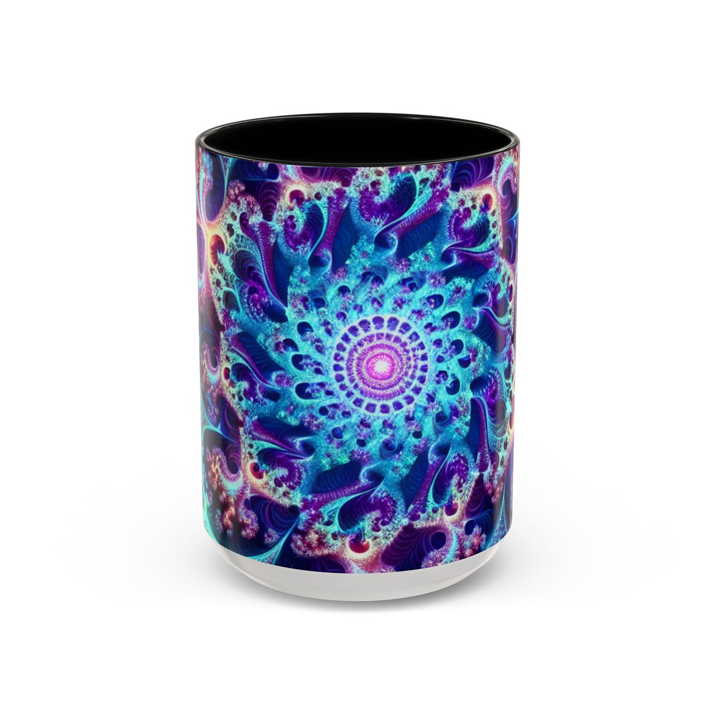 Colorful Spiral Accent Coffee Mug - 11 & 15oz