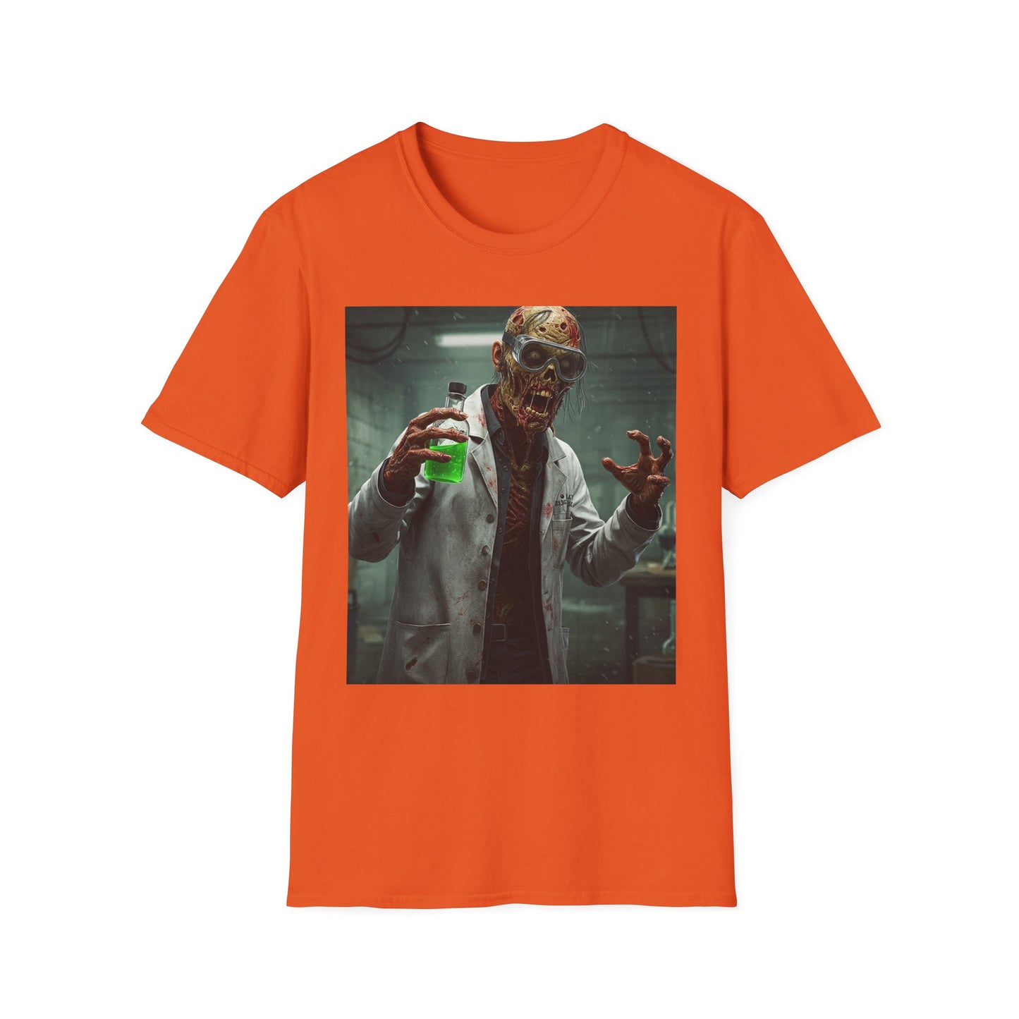 Creepy Scientist Unisex Softstyle T-Shirt | Halloween Horror Tee