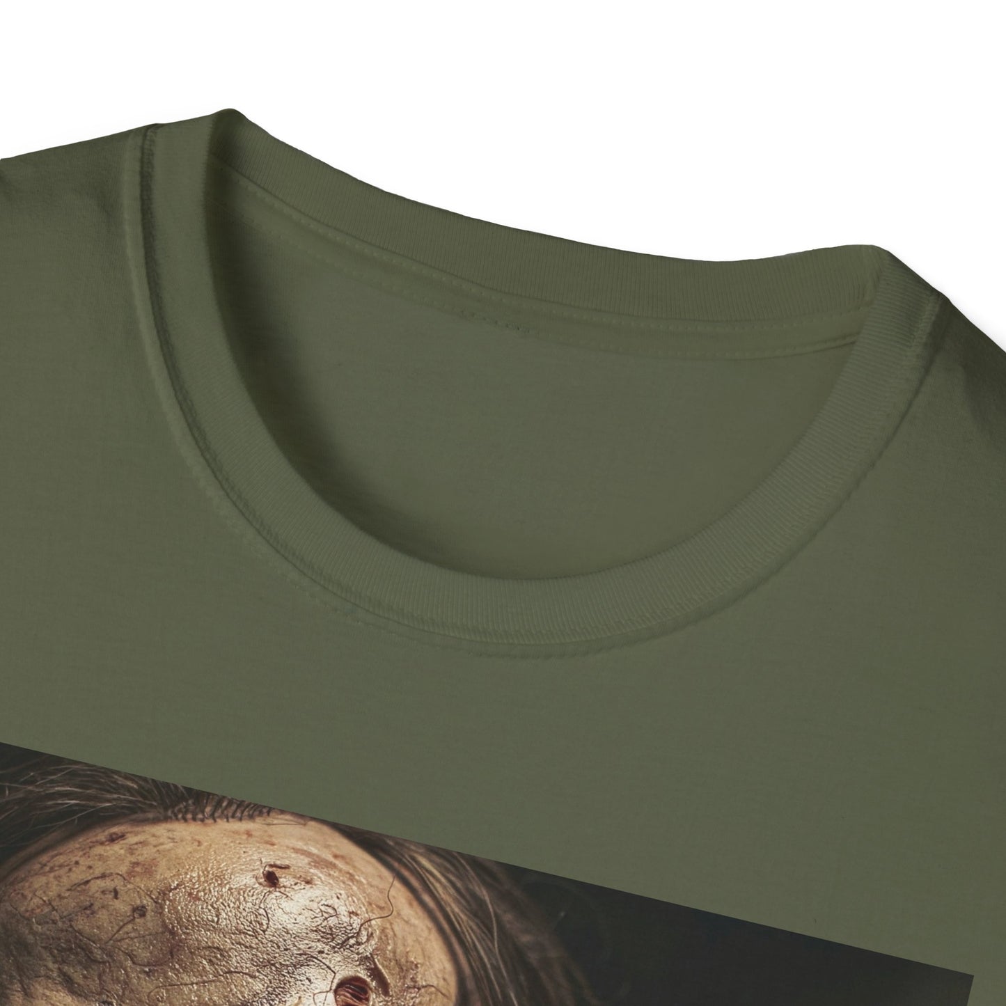 Apocalyptic Portrait Tee, bold, decaying zombie graphic