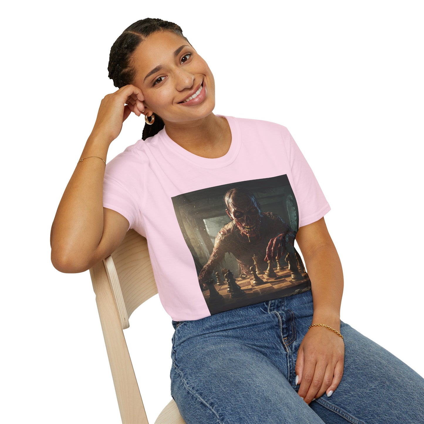 Vintage Chess Monster Unisex Softstyle T-Shirt - Perfect for Game Nights and Fantasy Fans