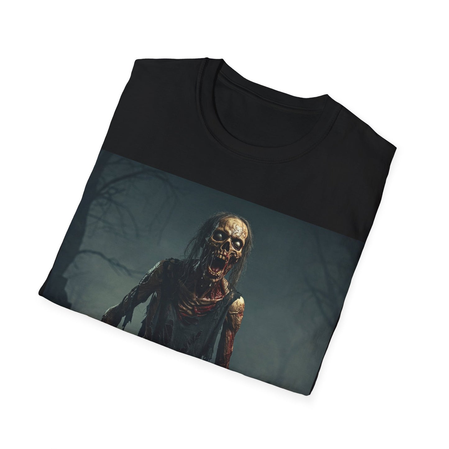 UK - Horror Zombie Graphic Apocalyptic Portrait Tee, bold, decaying zombie graphic