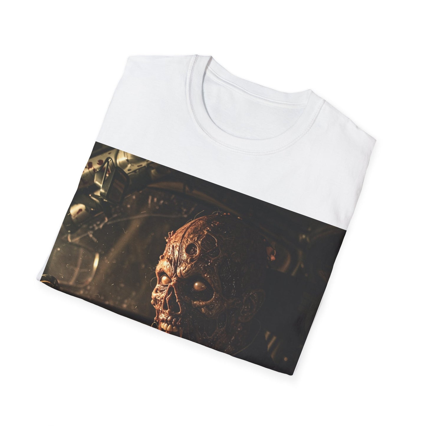 UK - Horror-Inspired Unisex Softstyle T-Shirt - Perfect for Halloween and Movie Buffs