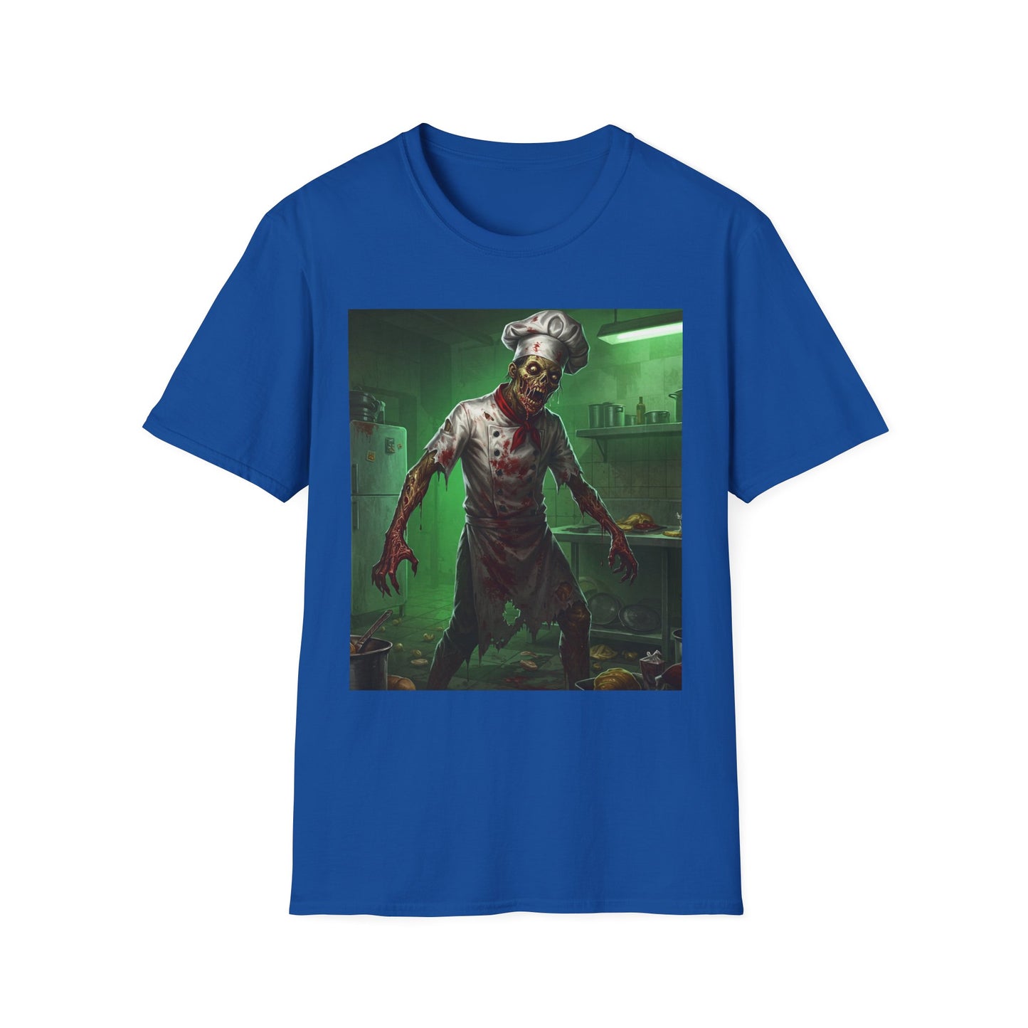 Zombie Chef Unisex Softstyle T-Shirt - Perfect for Halloween and Horror Fans