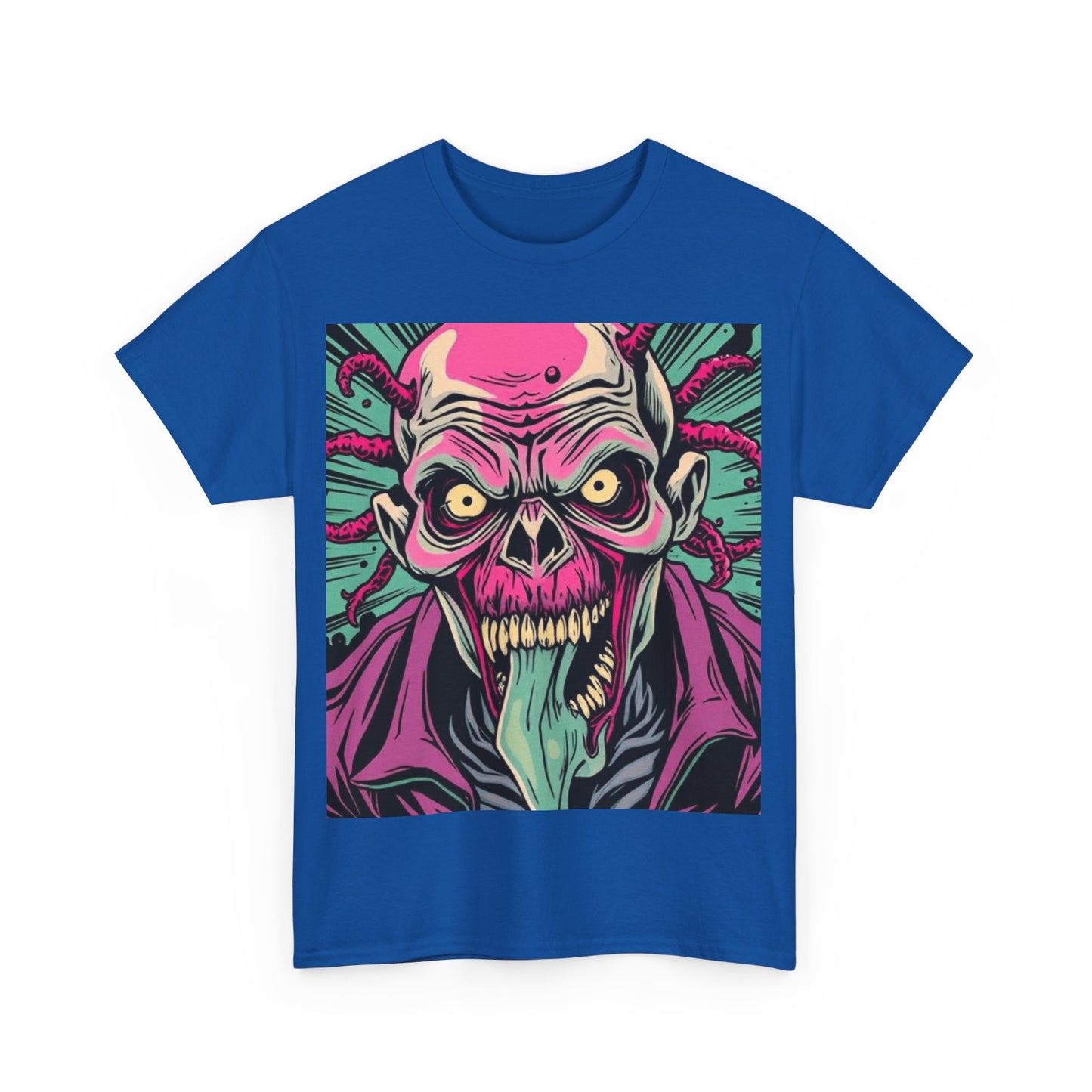 UK - Unisex Heavy Cotton Tee - Bold Graphic Zombie Design