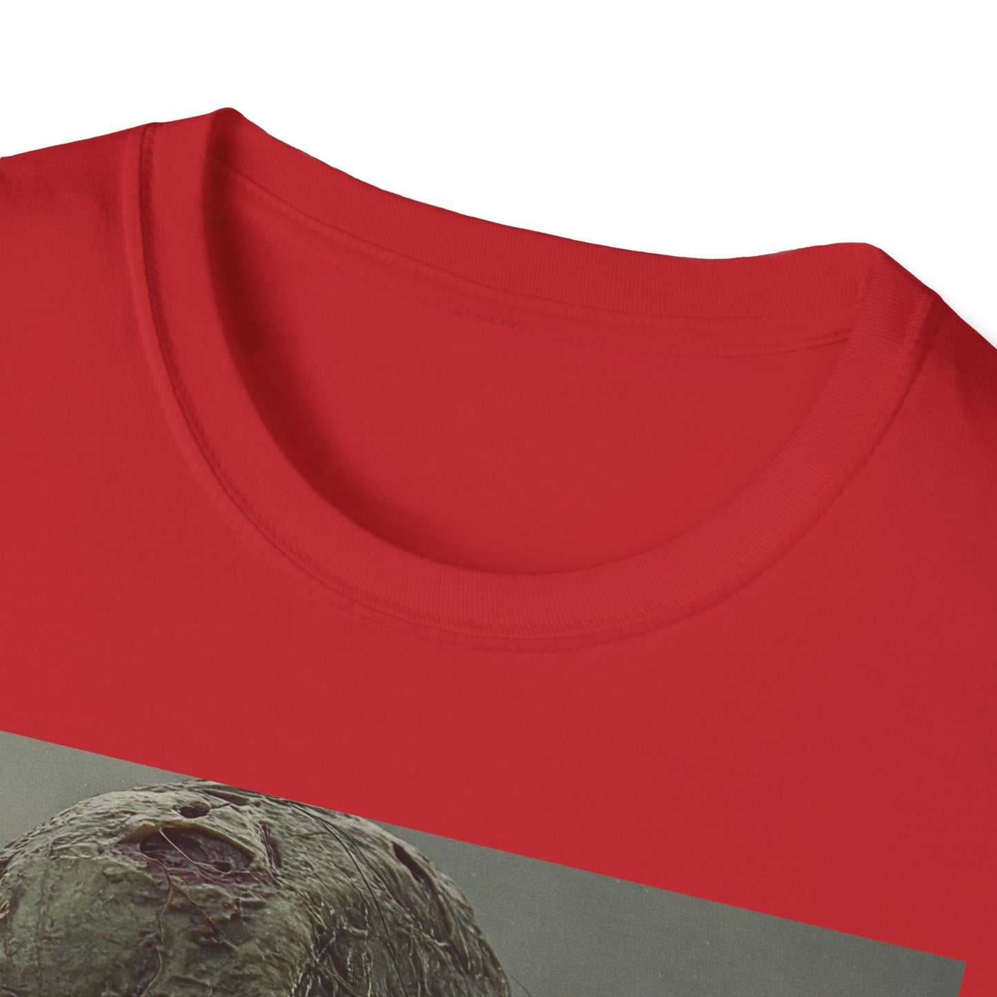 Creepy Skeleton Unisex Softstyle T-Shirt - Perfect for Halloween and Horror Fans