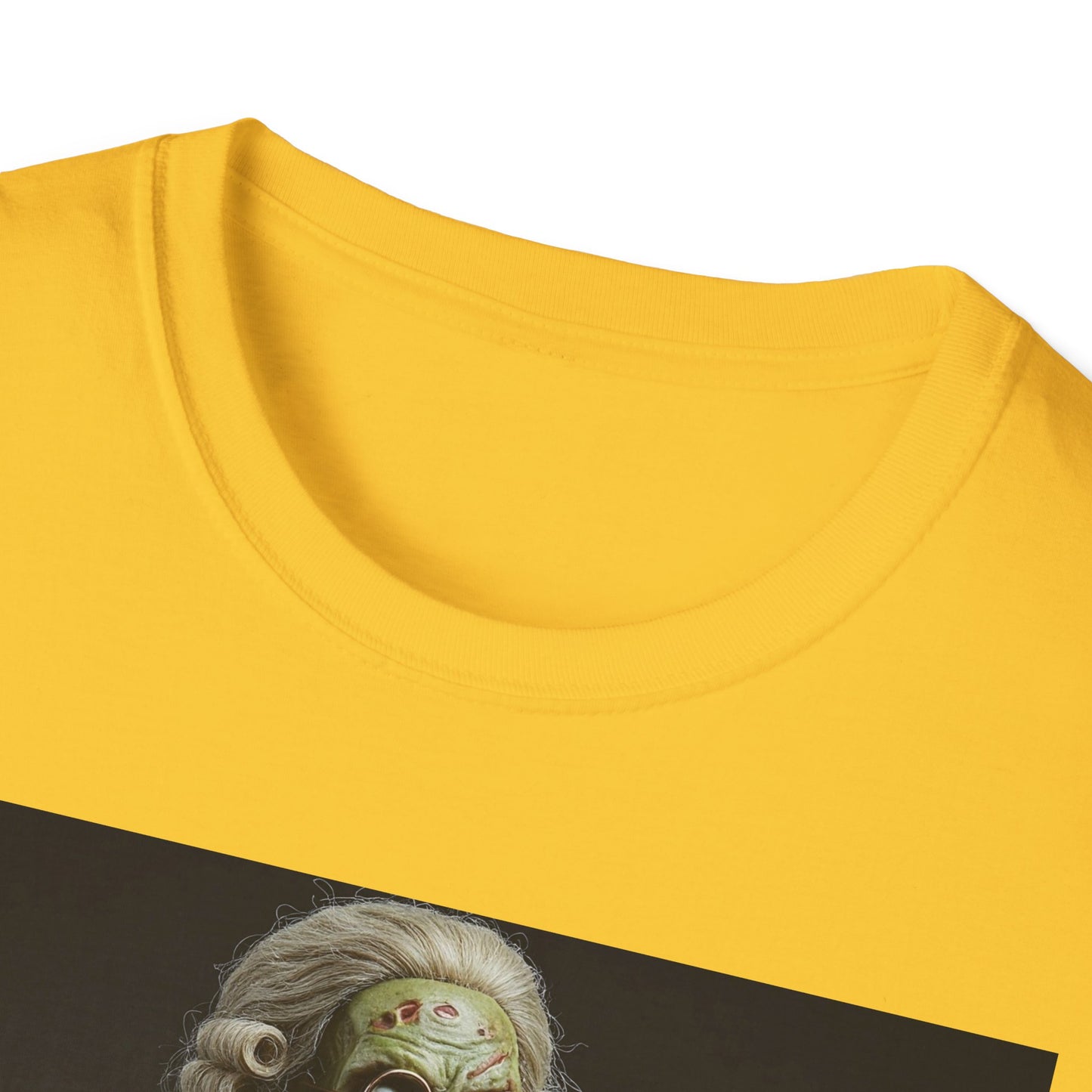 Creepy Zombie Portrait Unisex Softstyle T-Shirt - Perfect for Halloween