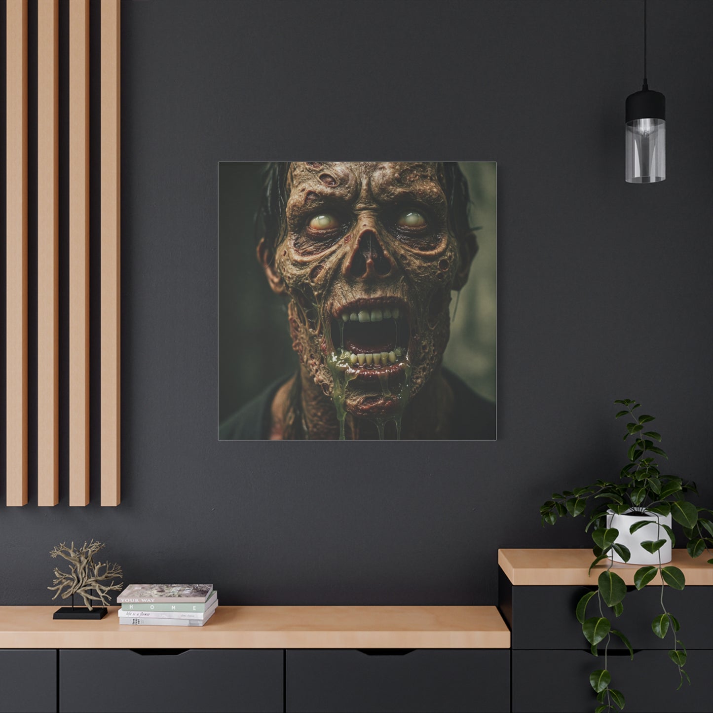 Creepy Zombie Canvas Art - Spooky Home Decor for Halloween Lovers