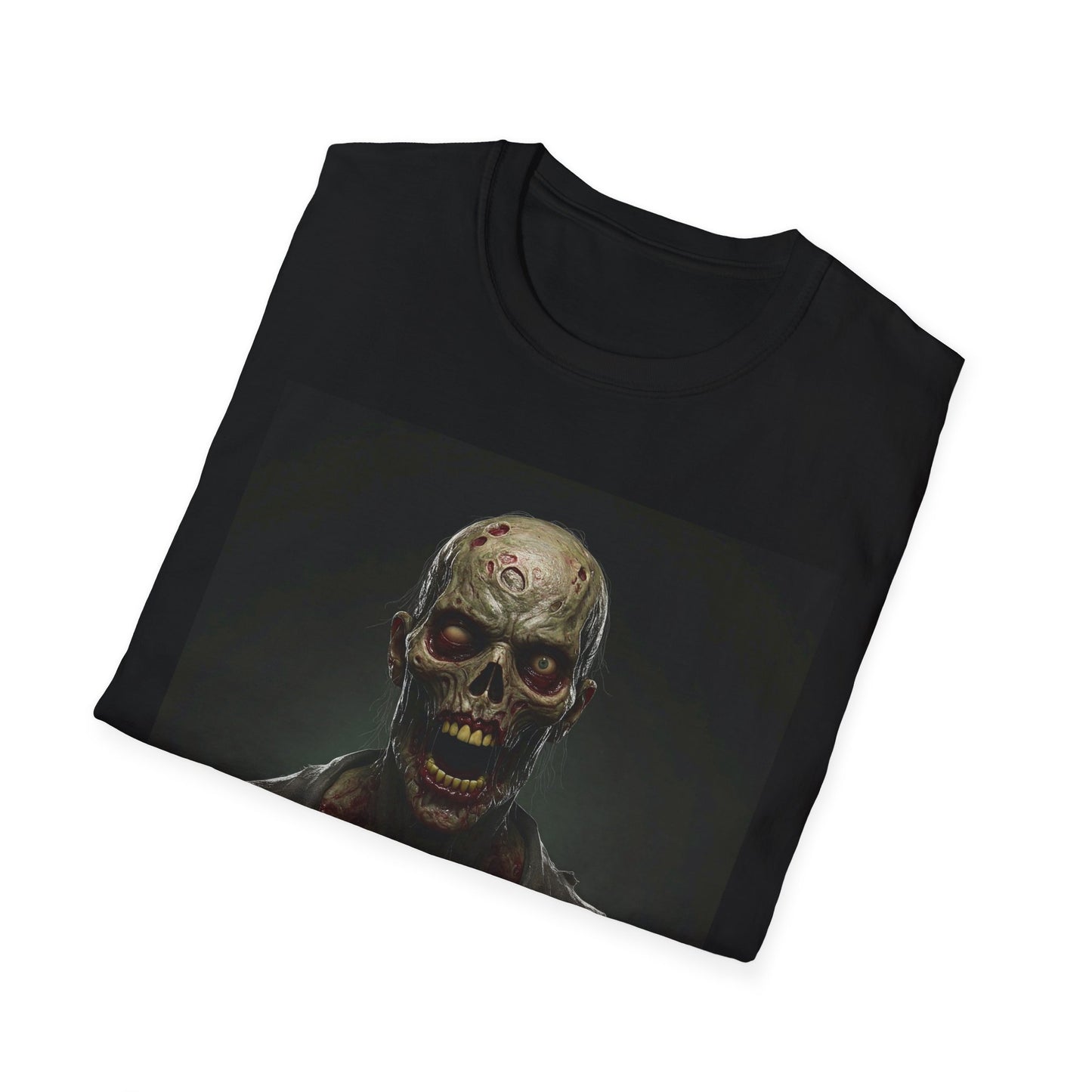 Apocalyptic Portrait Tee, bold, decaying zombie graphic